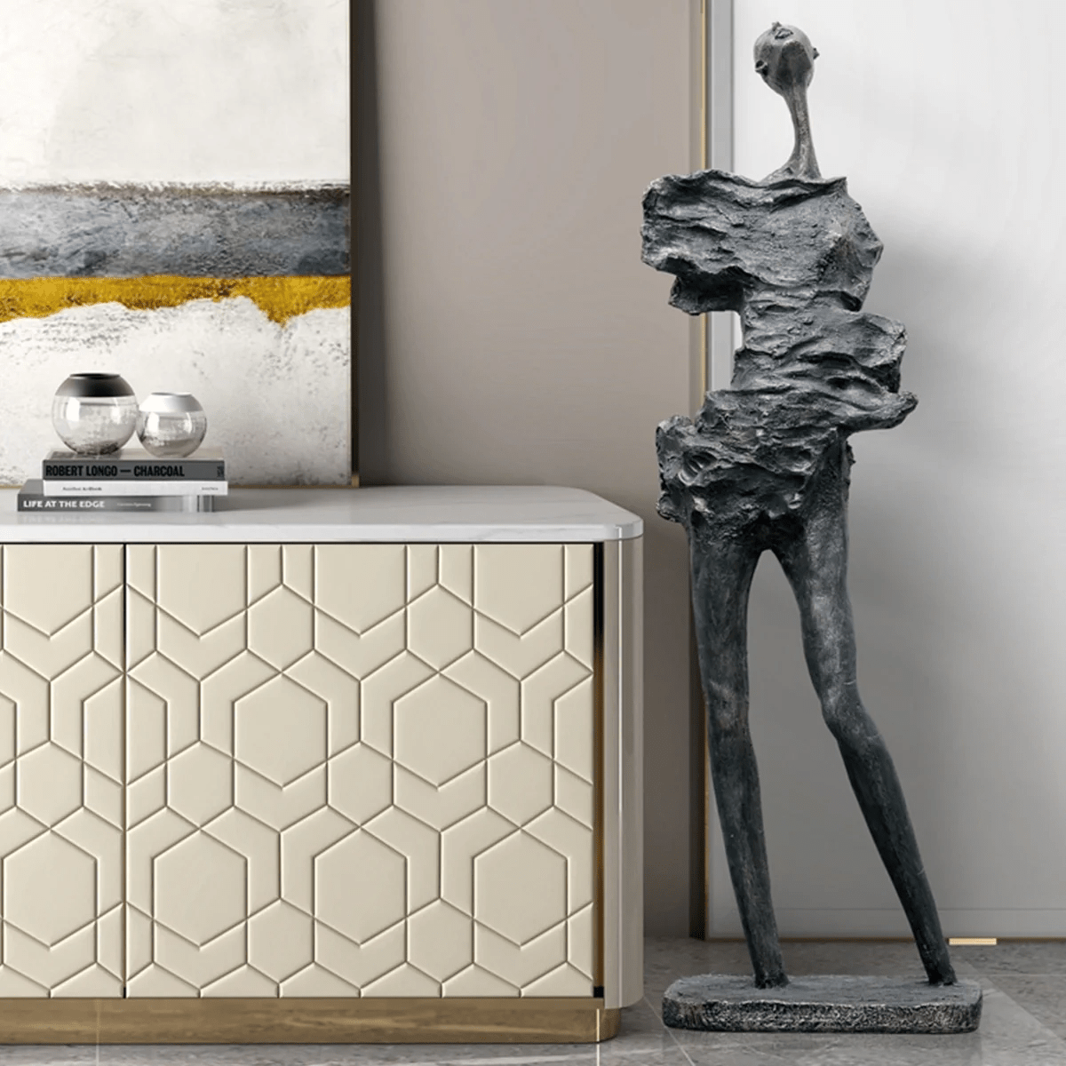 Maldo Modern Reinforced Plastic Ornaments-Neutral Decor