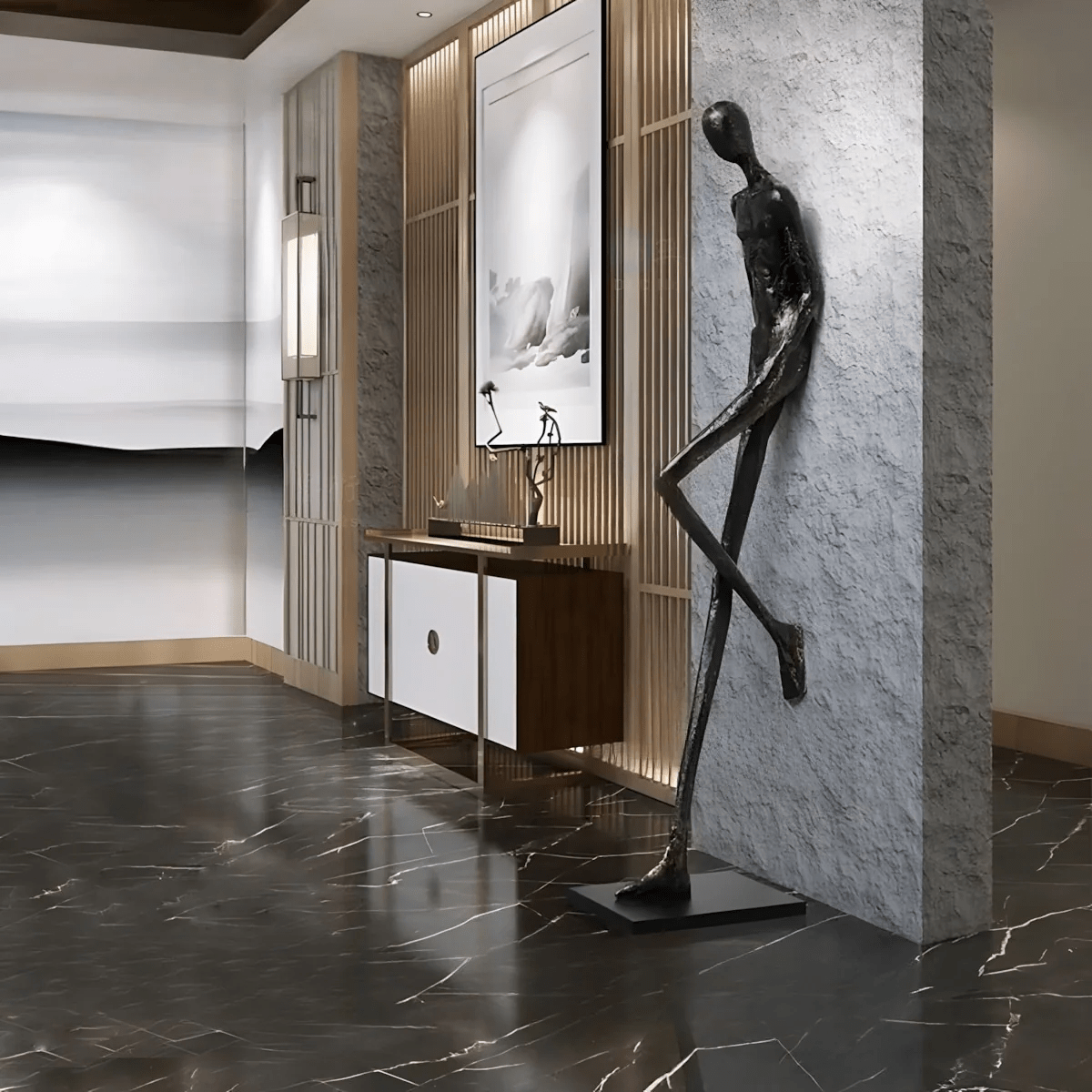 Brenor Sculpture Floor Ornament-Neutral Decor