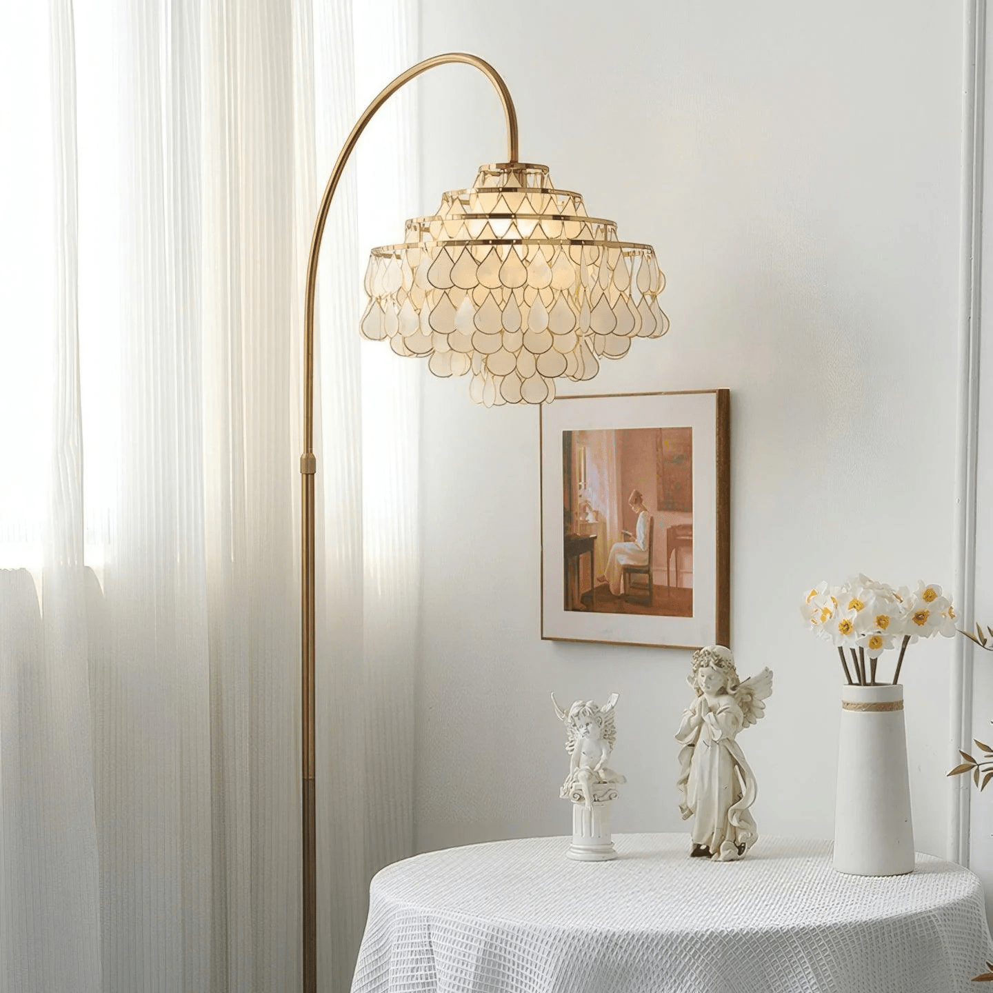 Emily Luxury Floor Lamp-Neutral Decor