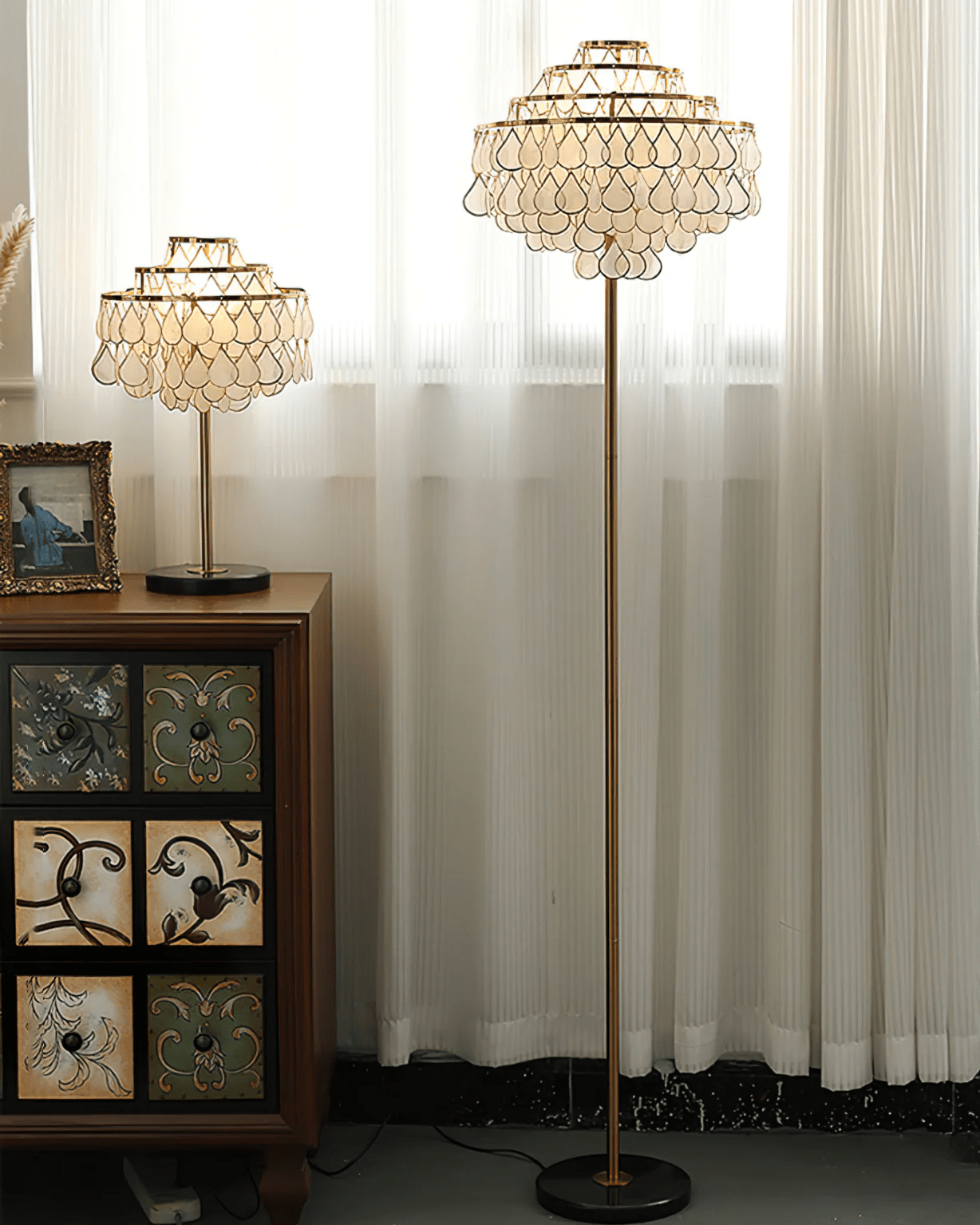 Emily Luxury Floor Lamp-Neutral Decor
