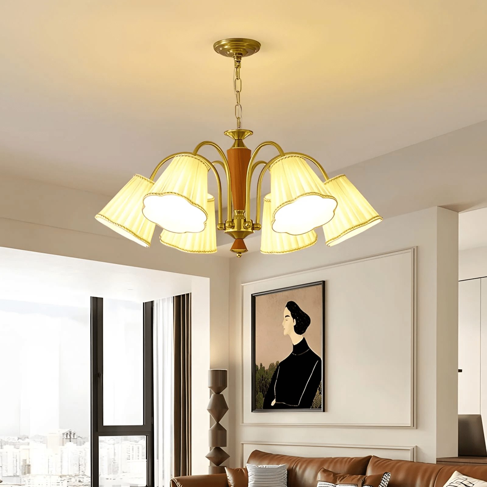 Elijh Vintage Chandelier-Neutral Decor