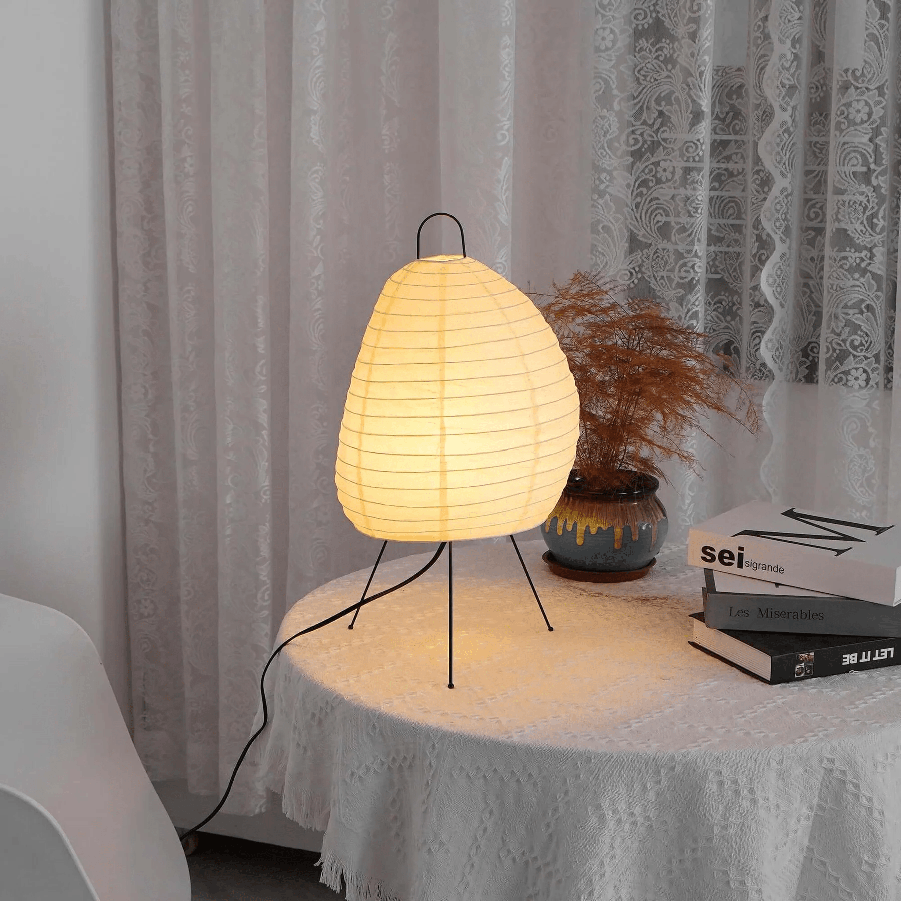 Elaris Modern Rice Paper Table Lamp-Neutral Decor