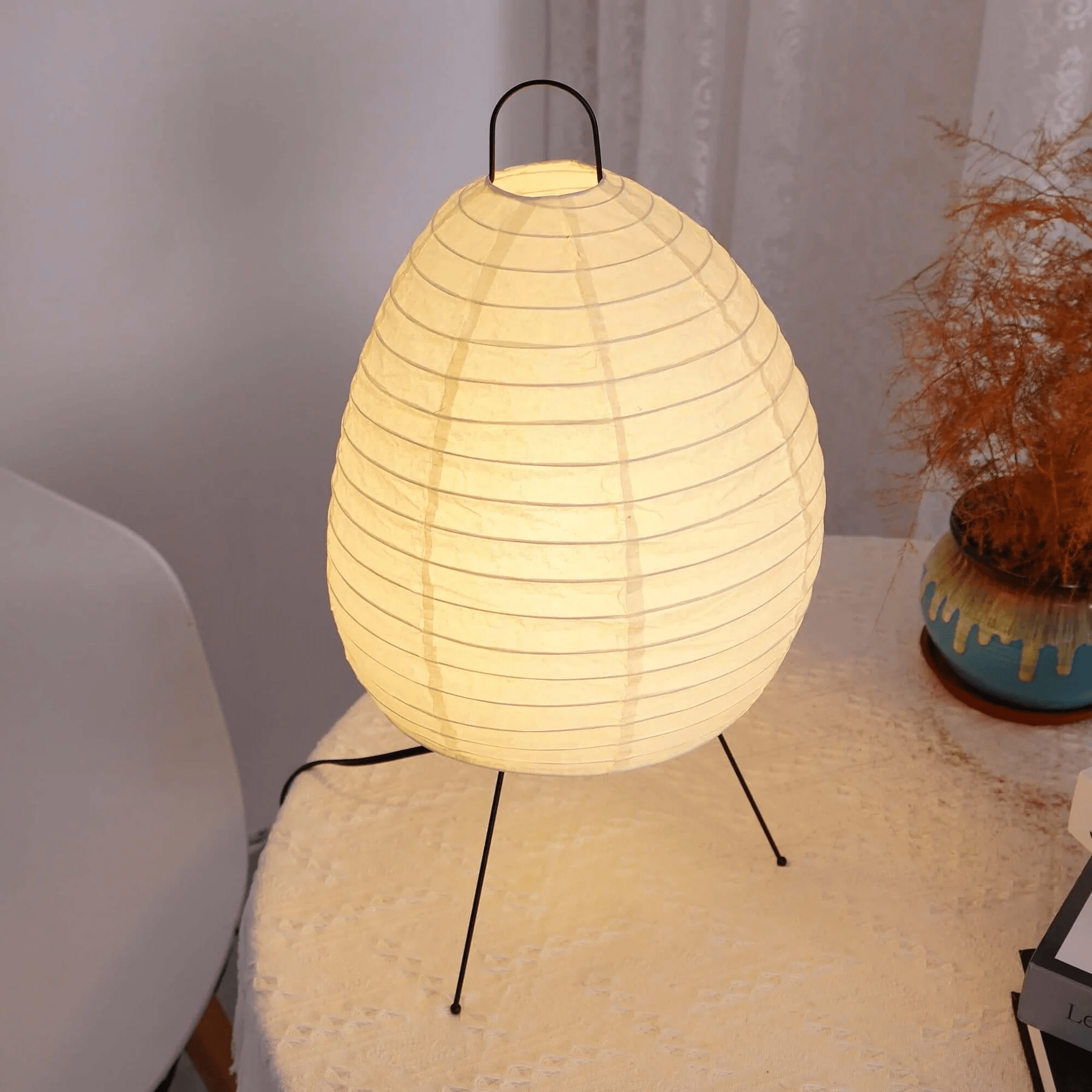 Elaris Modern Rice Paper Table Lamp-Neutral Decor