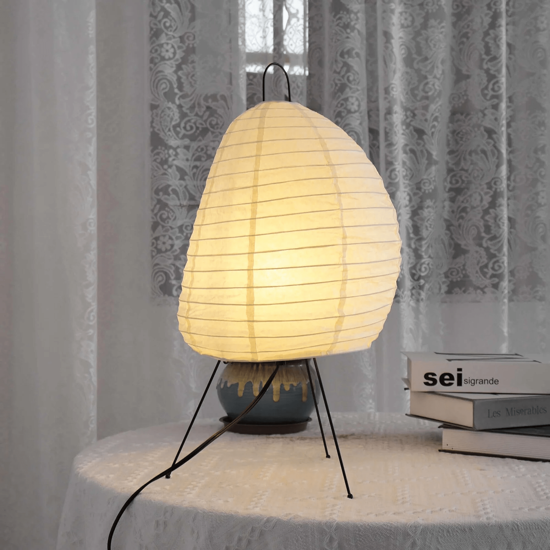 Elaris Modern Rice Paper Table Lamp-Neutral Decor
