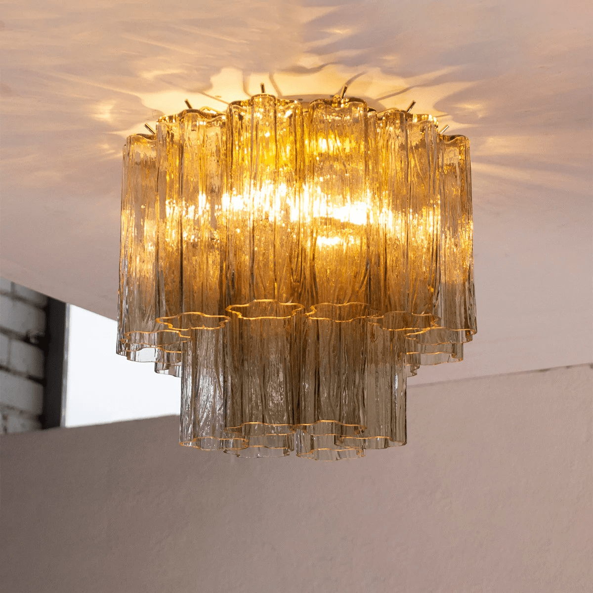 Seraphina Tubes Ceiling Lamp Pink Waterfall Style-Neutral Decor