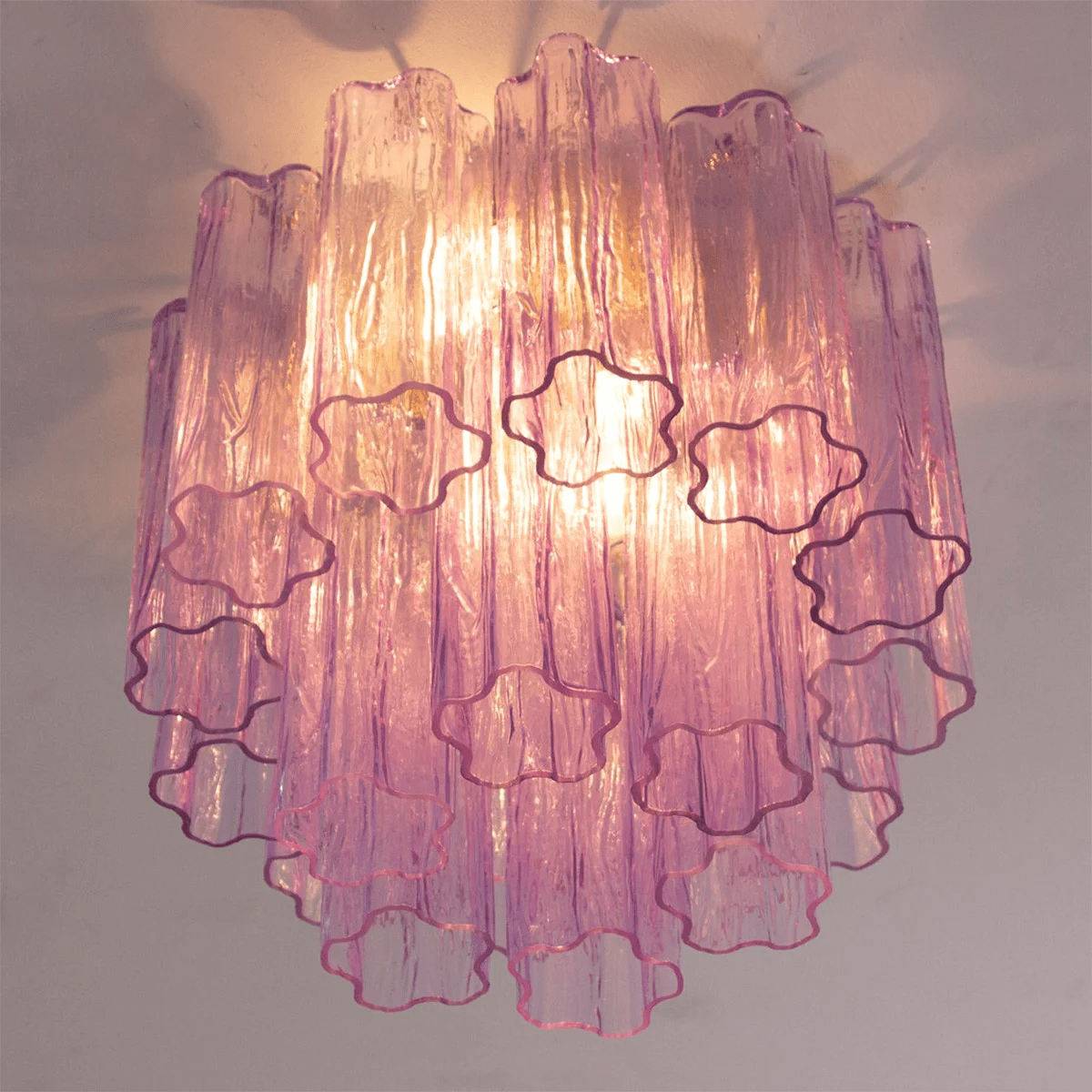Seraphina Tubes Ceiling Lamp Pink Waterfall Style-Neutral Decor
