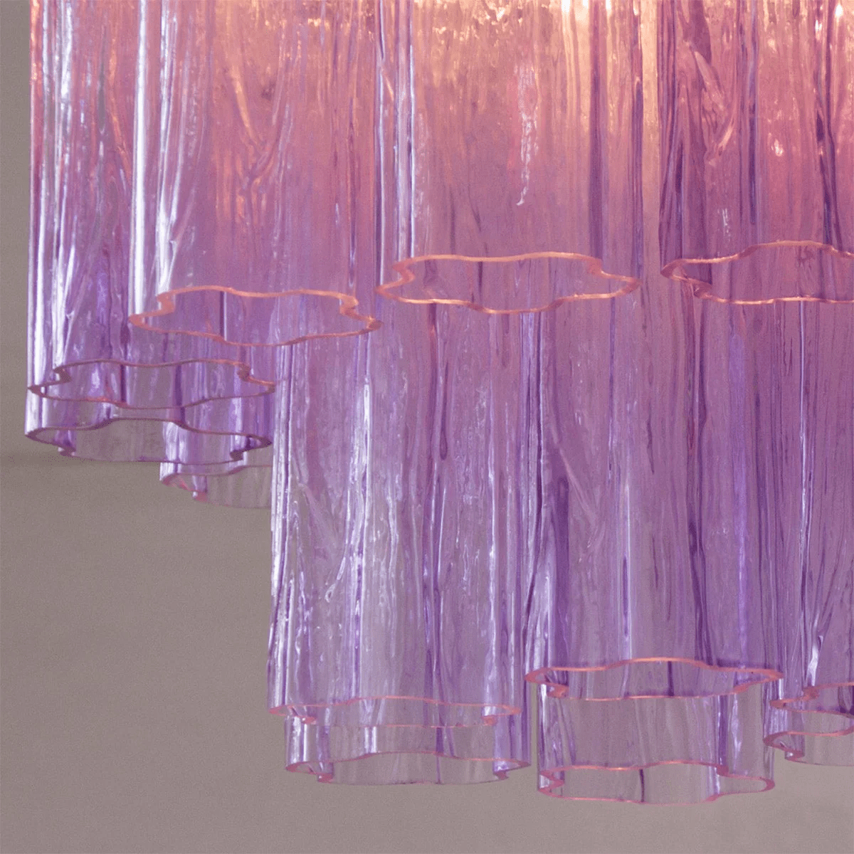 Seraphina Tubes Ceiling Lamp Pink Waterfall Style-Neutral Decor