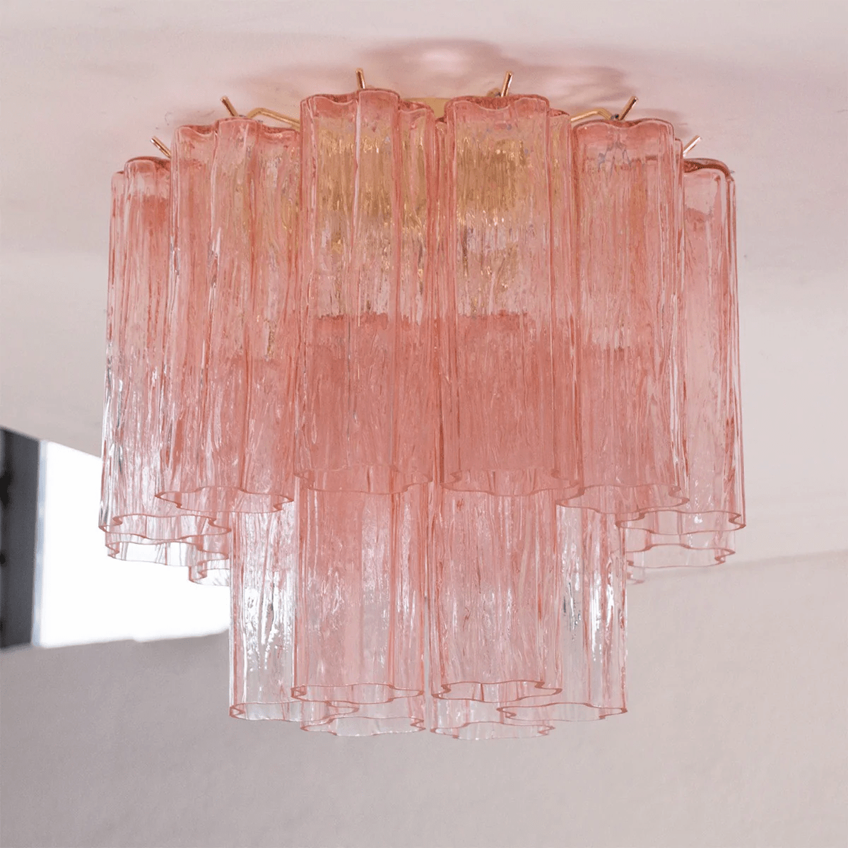 Seraphina Tubes Ceiling Lamp Pink Waterfall Style-Neutral Decor