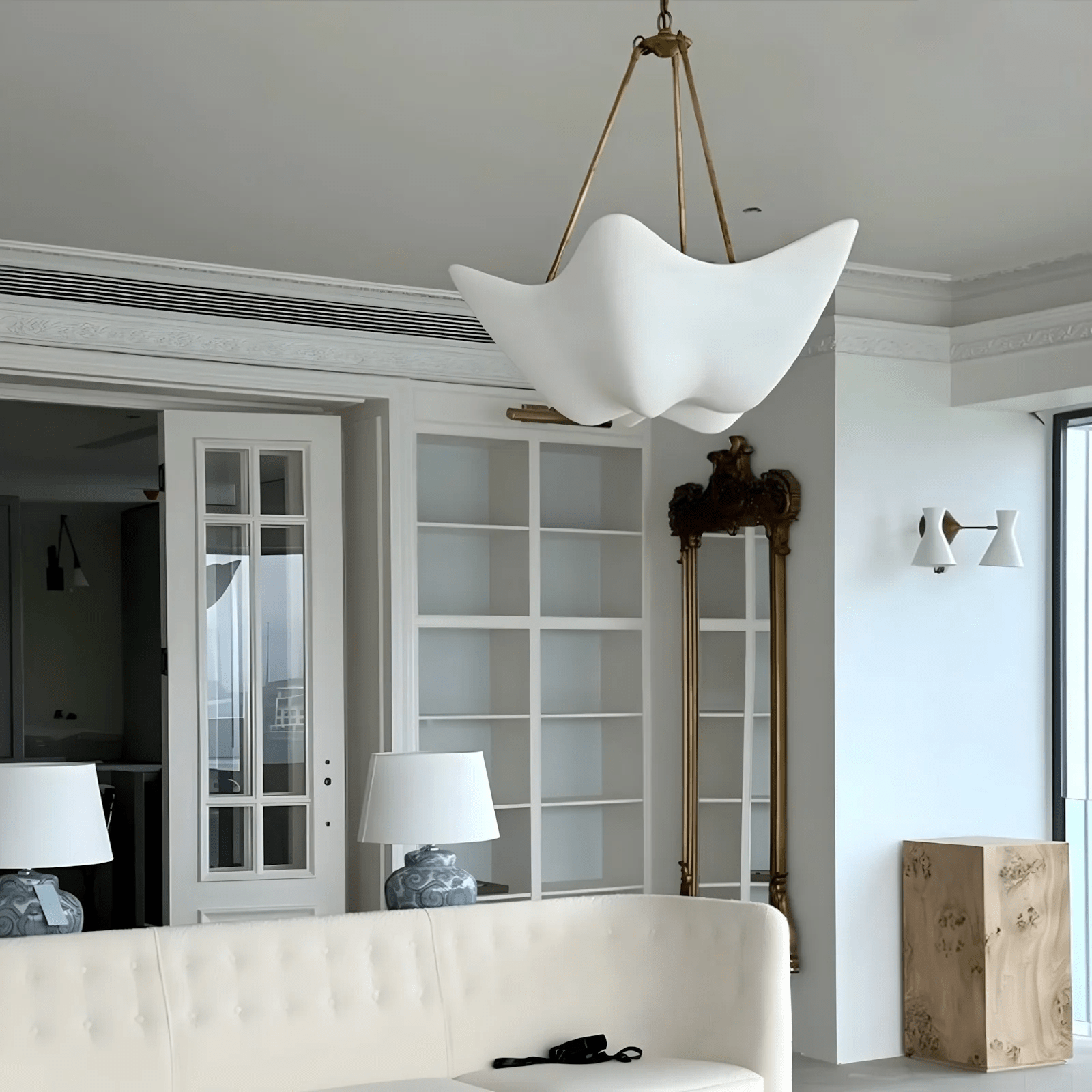 Emerson Modern Plaster Chandelier-Neutral Decor
