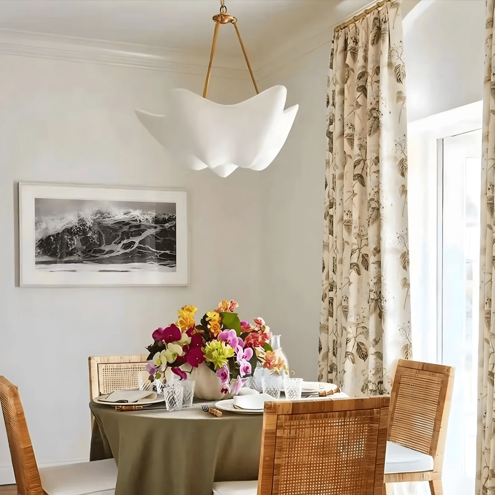 Emerson Modern Plaster Chandelier-Neutral Decor