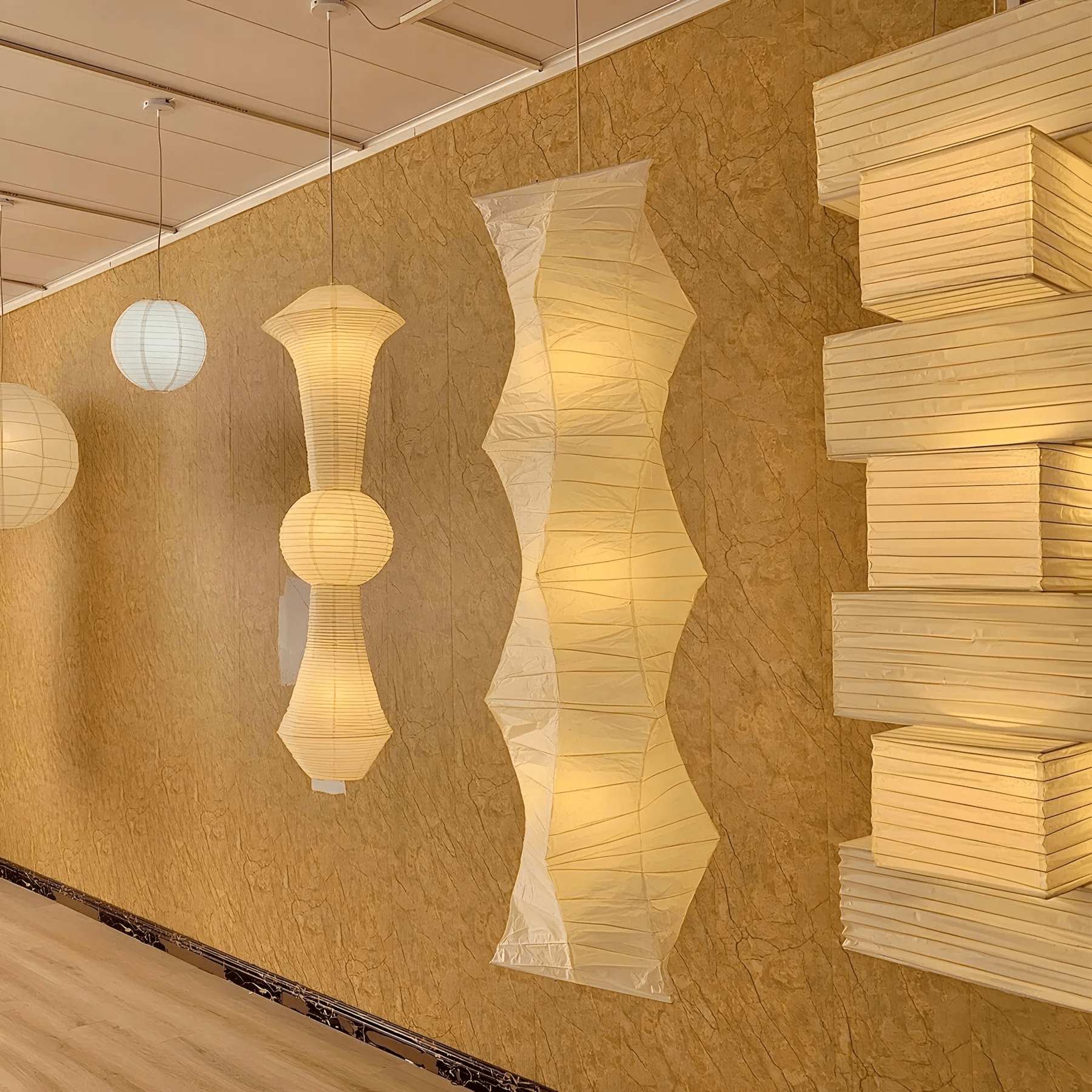 Lydia Modern Paper Pendant Light-Neutral Decor