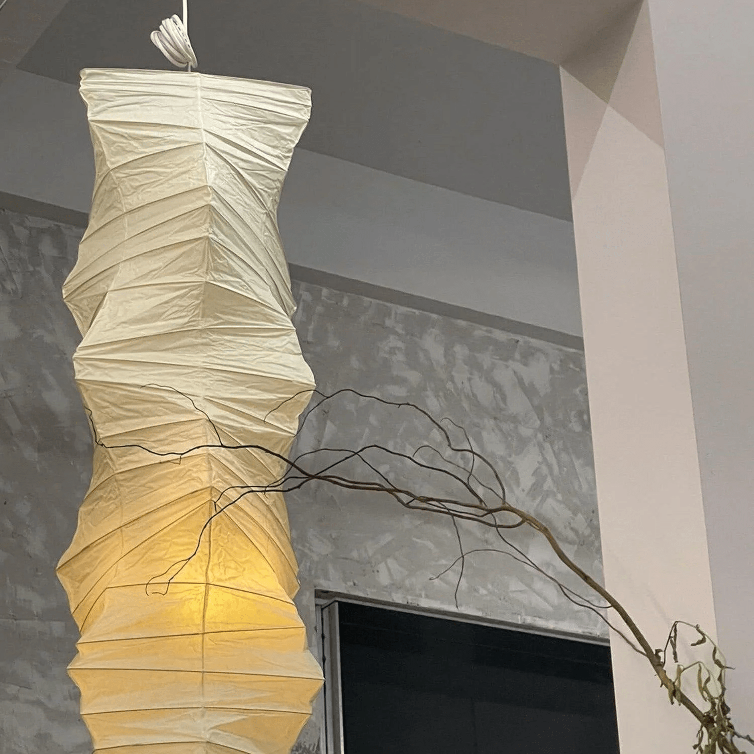 Lydia Modern Paper Pendant Light-Neutral Decor