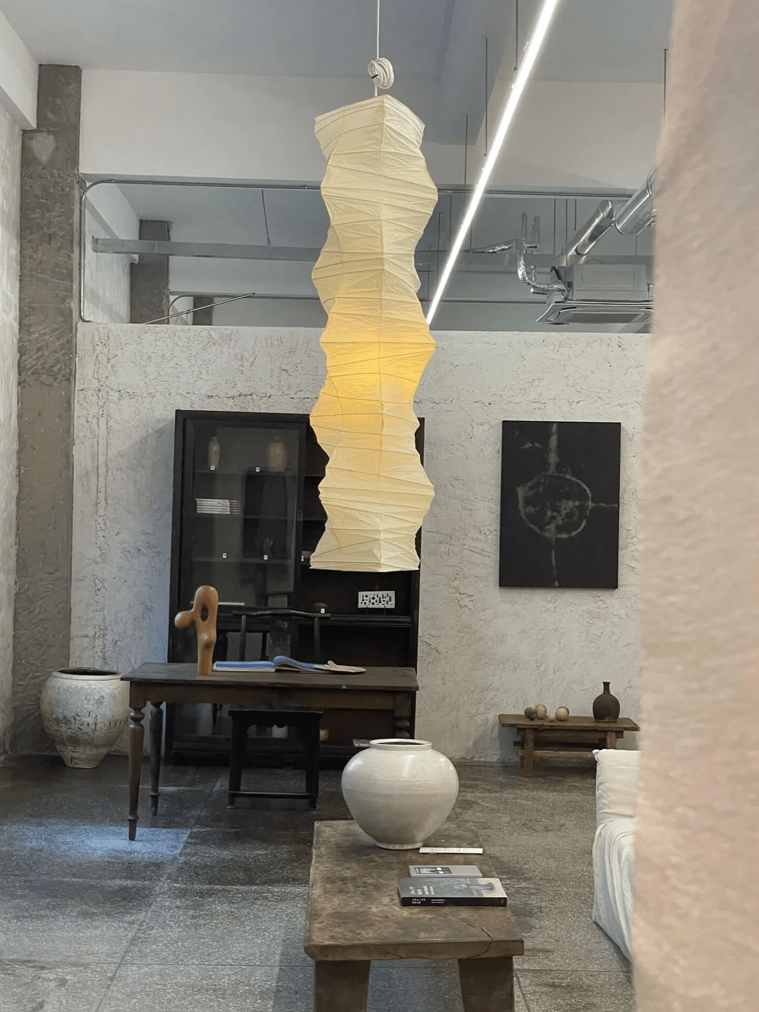 Lydia Modern Paper Pendant Light-Neutral Decor