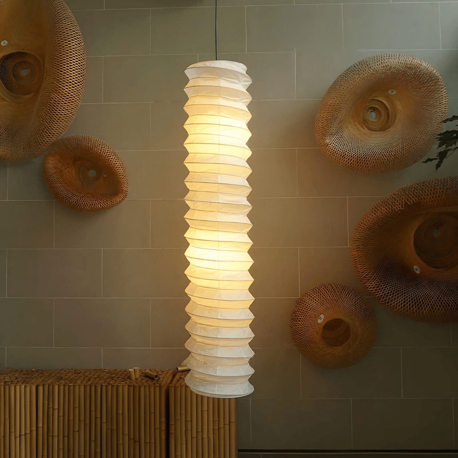 Alice Minimalist Paper Pendant Light-Neutral Decor