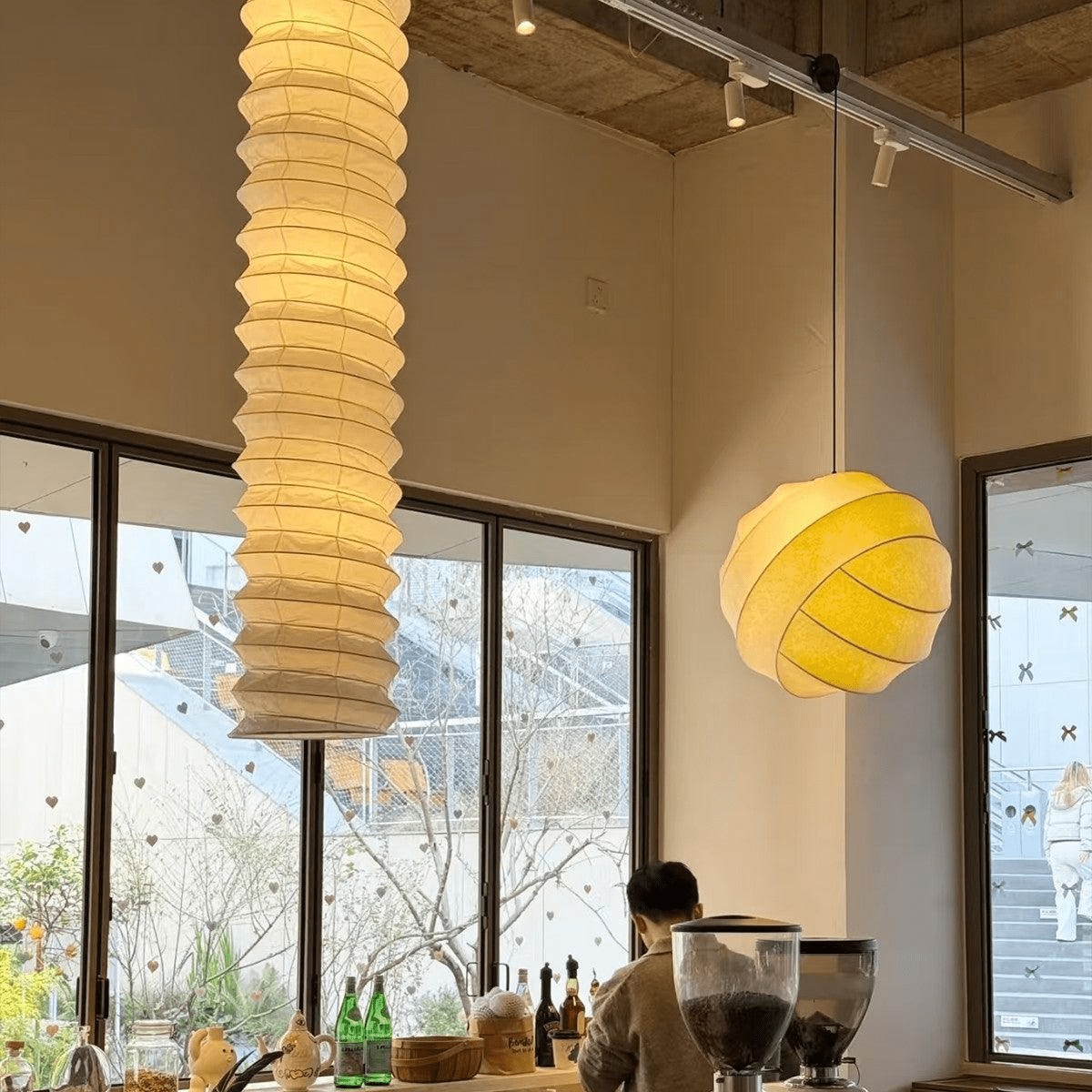 Alice Minimalist Paper Pendant Light-Neutral Decor