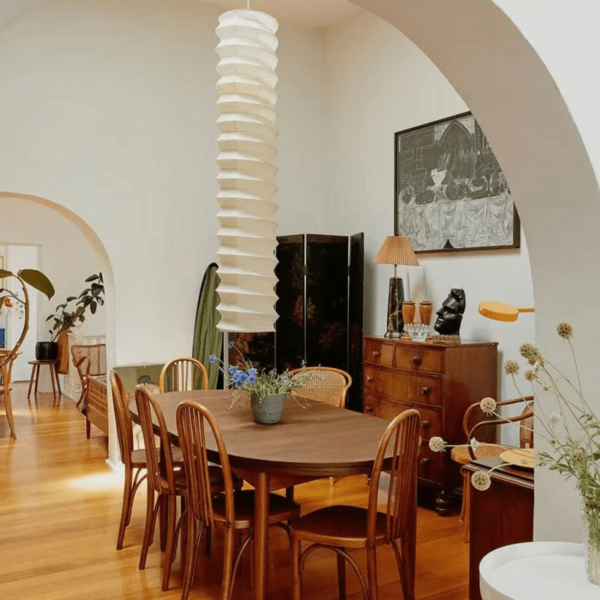 Alice Minimalist Paper Pendant Light-Neutral Decor