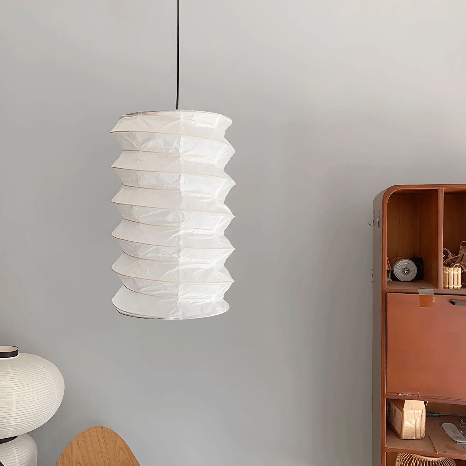 Alice Minimalist Paper Pendant Light-Neutral Decor