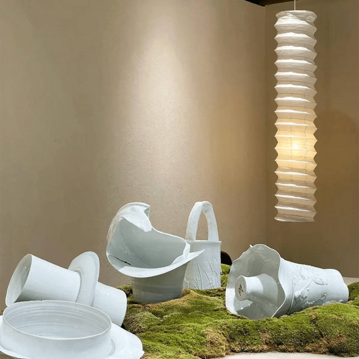 Alice Minimalist Paper Pendant Light-Neutral Decor