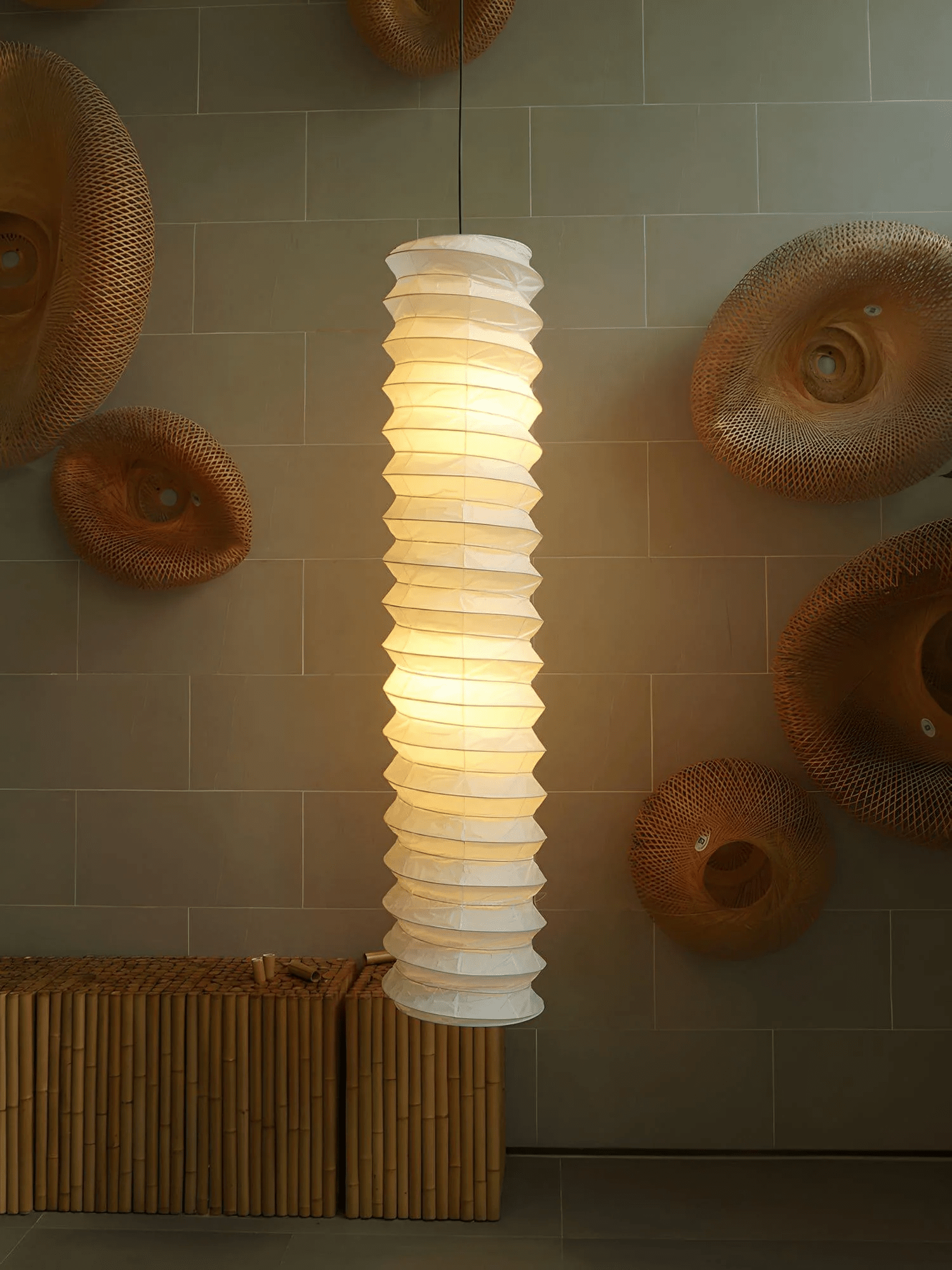 Alice Minimalist Paper Pendant Light-Neutral Decor
