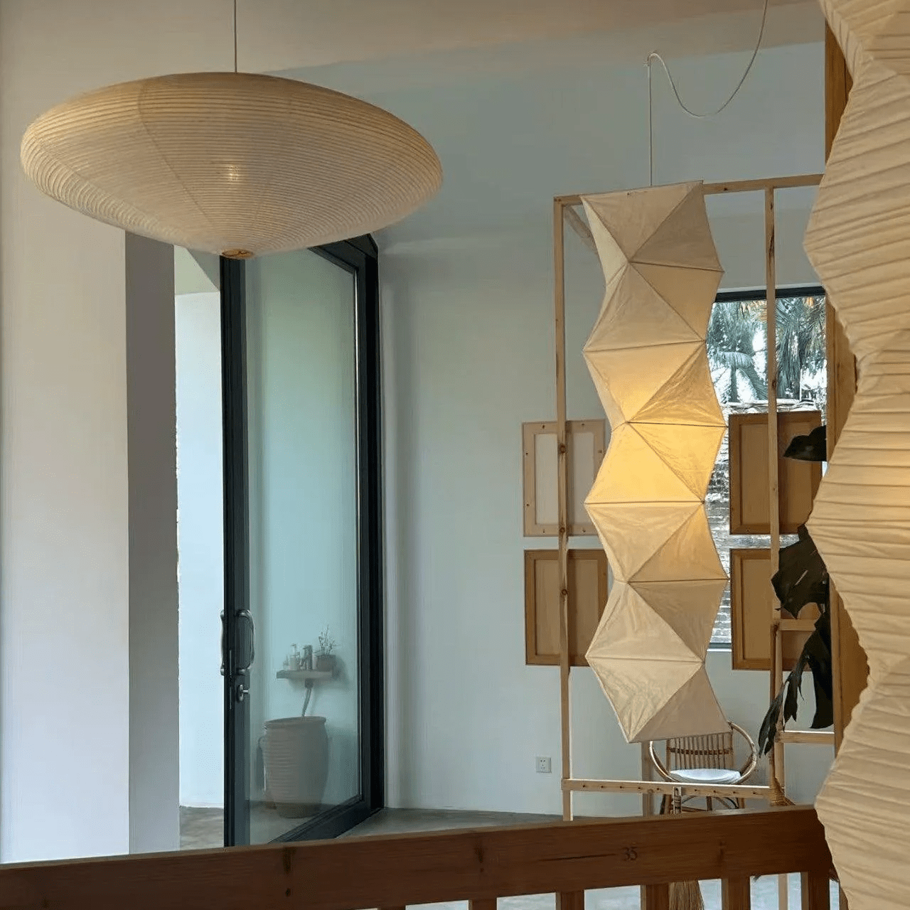 Jirso Minimalist Paper Pendant Light-Neutral Decor