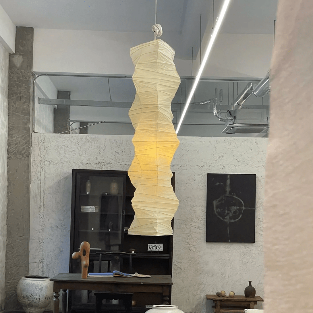 Lydia Modern Paper Pendant Light-Neutral Decor