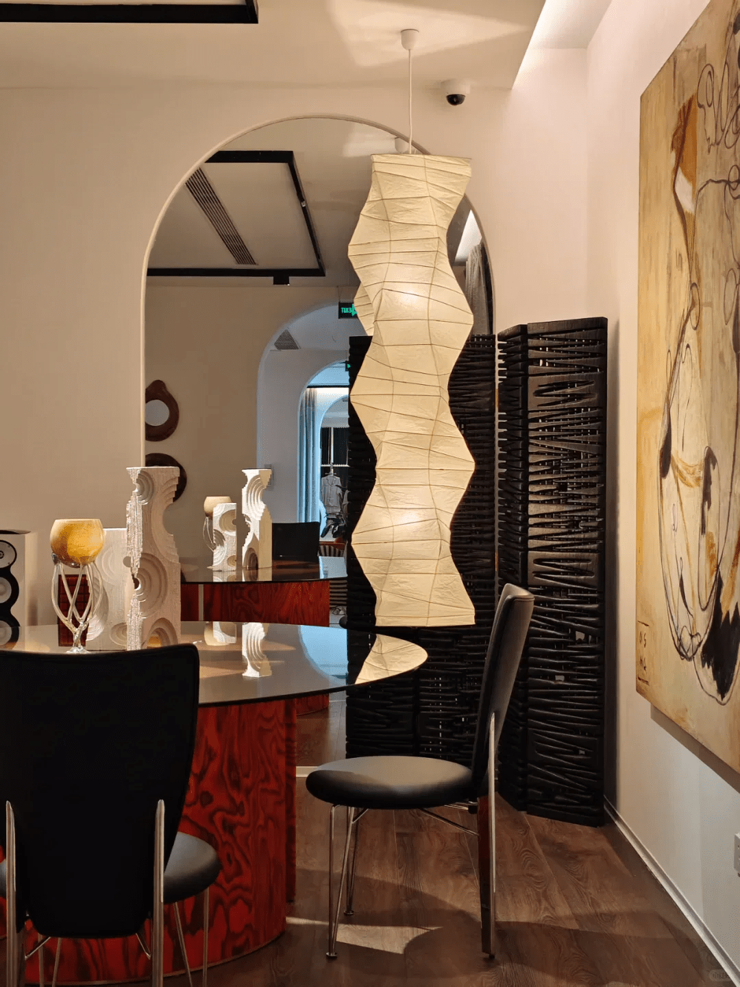 Lydia Modern Paper Pendant Light-Neutral Decor