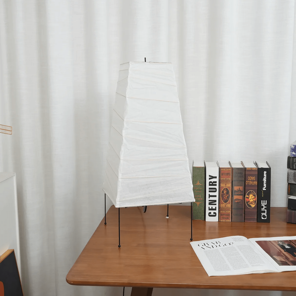 Quinn Minimalist Paper Table Lamp-Neutral Decor