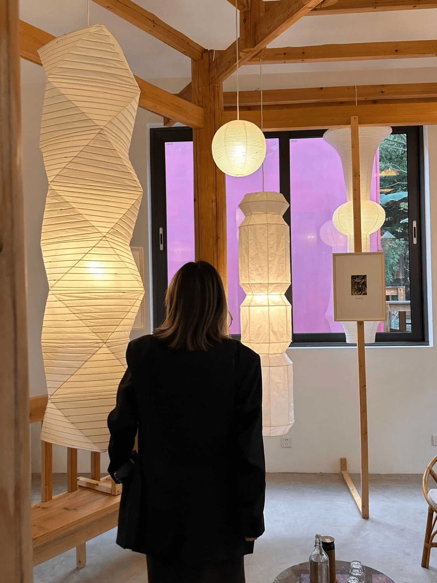 Elsie Vinyage Paper Pendant Light-Neutral Decor