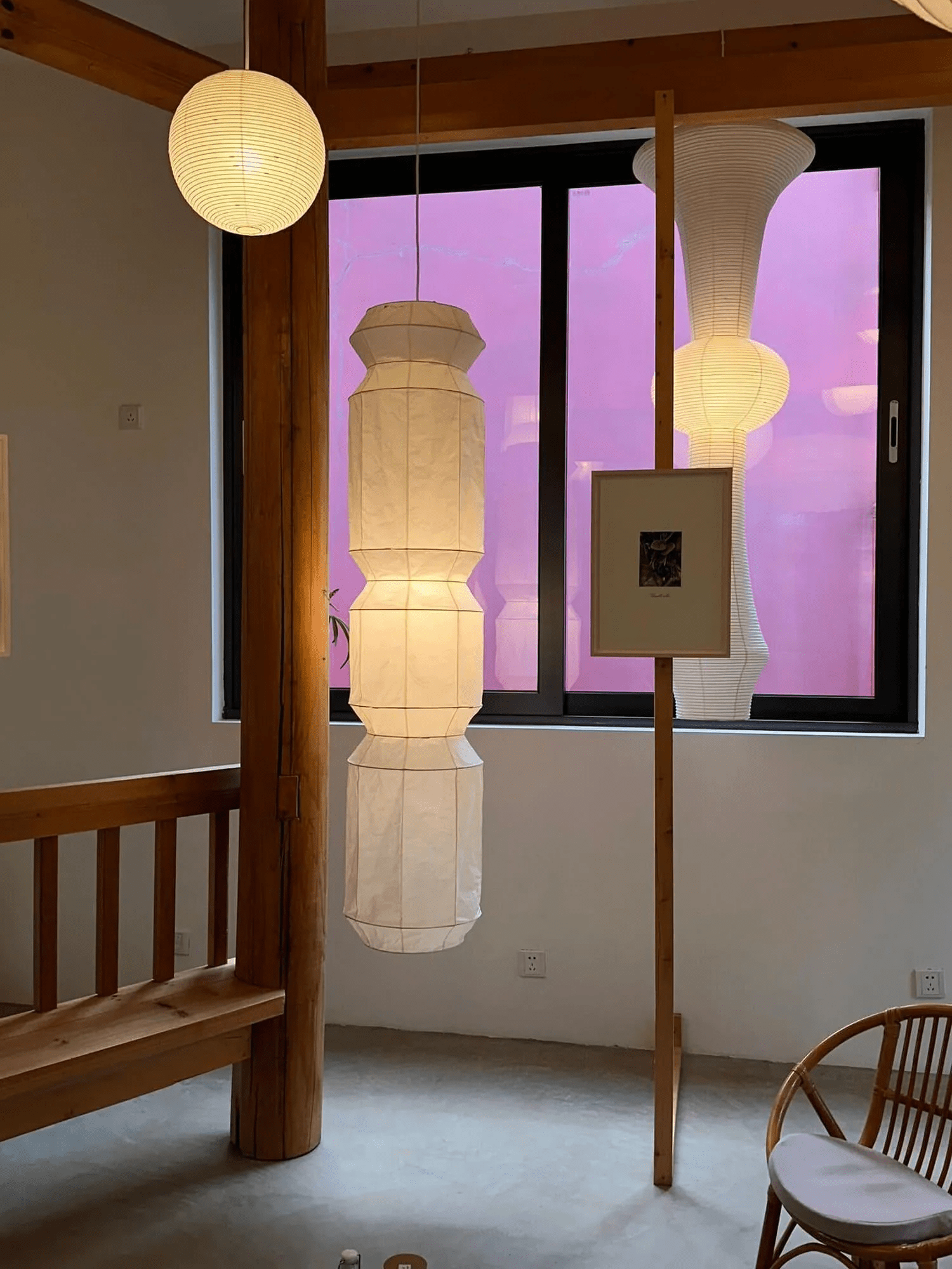 Elsie Vinyage Paper Pendant Light-Neutral Decor