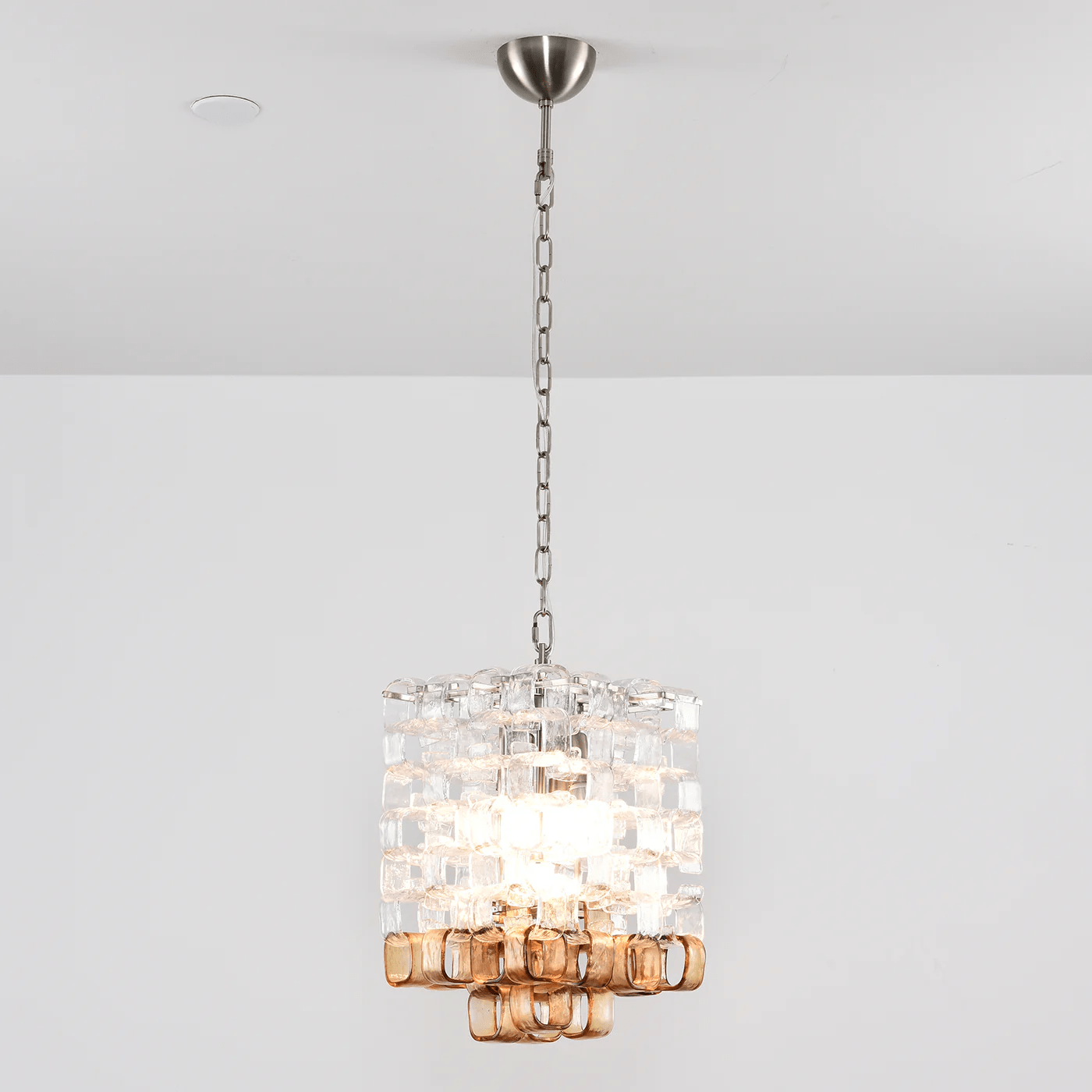 Orielis Chandelier Murano Glass Interlocking Geometric-Neutral Decor