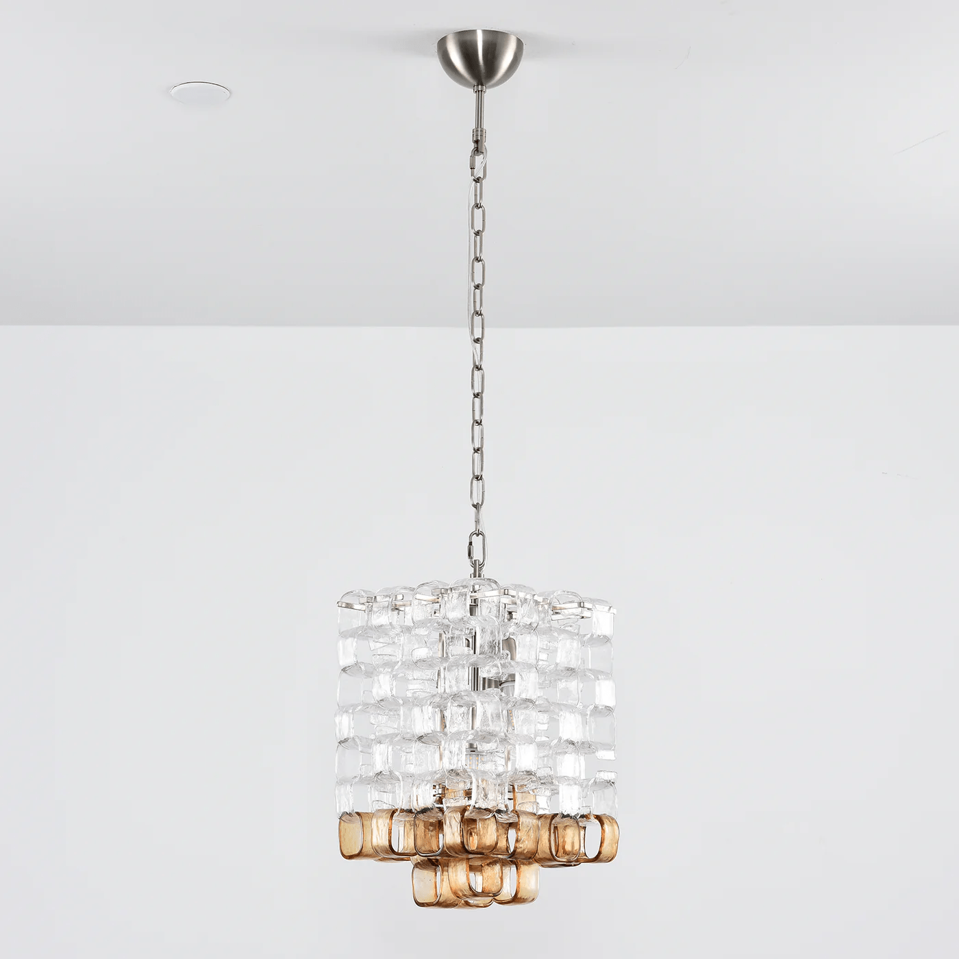 Orielis Chandelier Murano Glass Interlocking Geometric-Neutral Decor