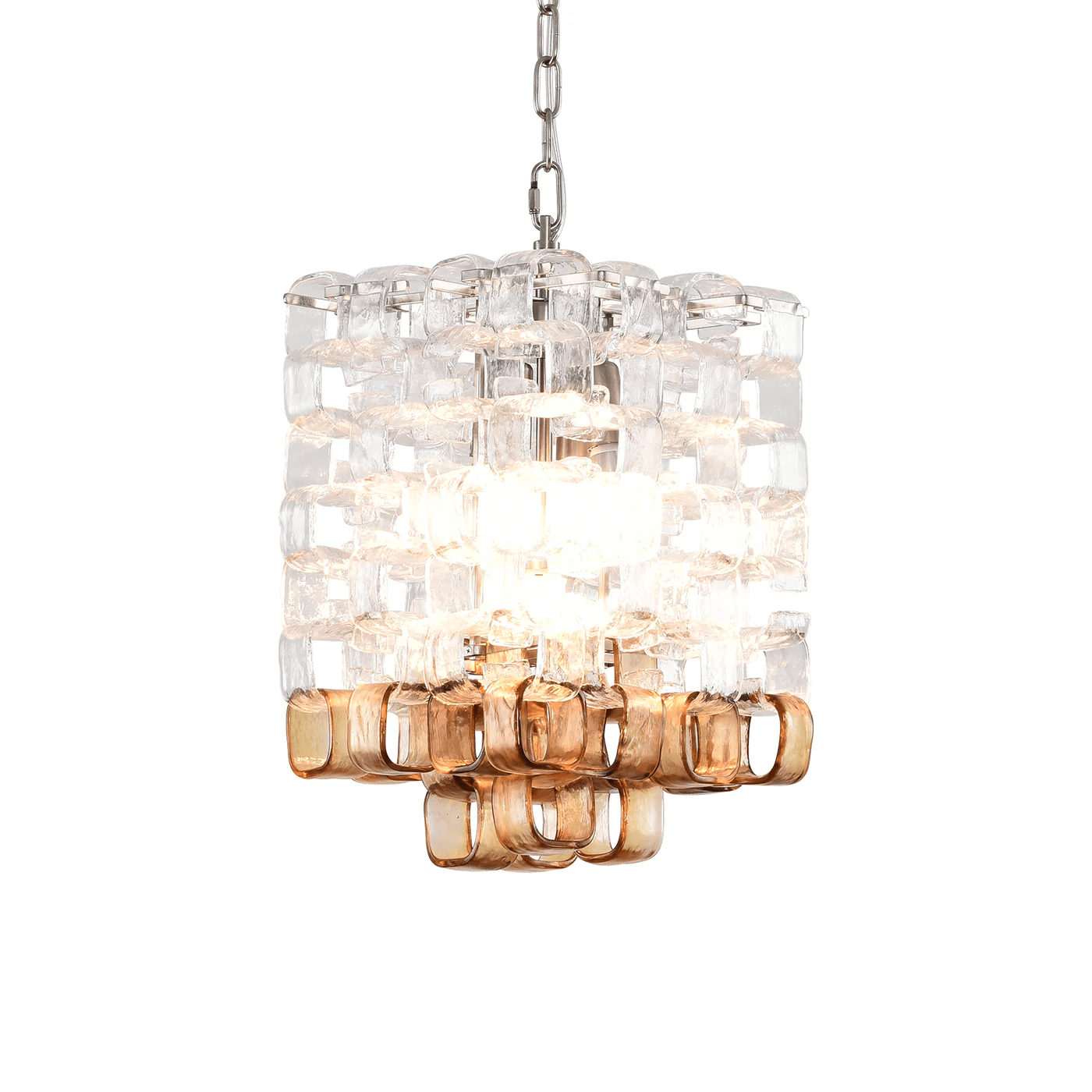 Orielis Chandelier Murano Glass Interlocking Geometric-Neutral Decor