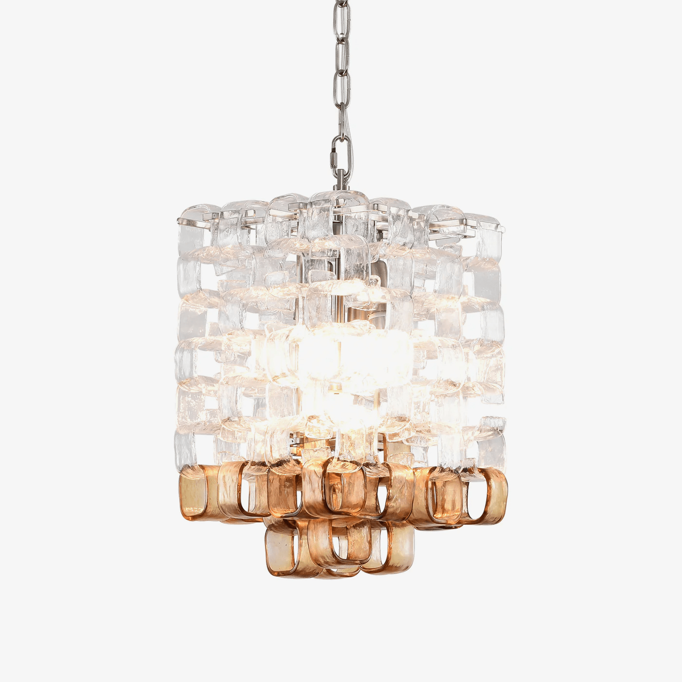 Orielis Chandelier Murano Glass Interlocking Geometric-Neutral Decor