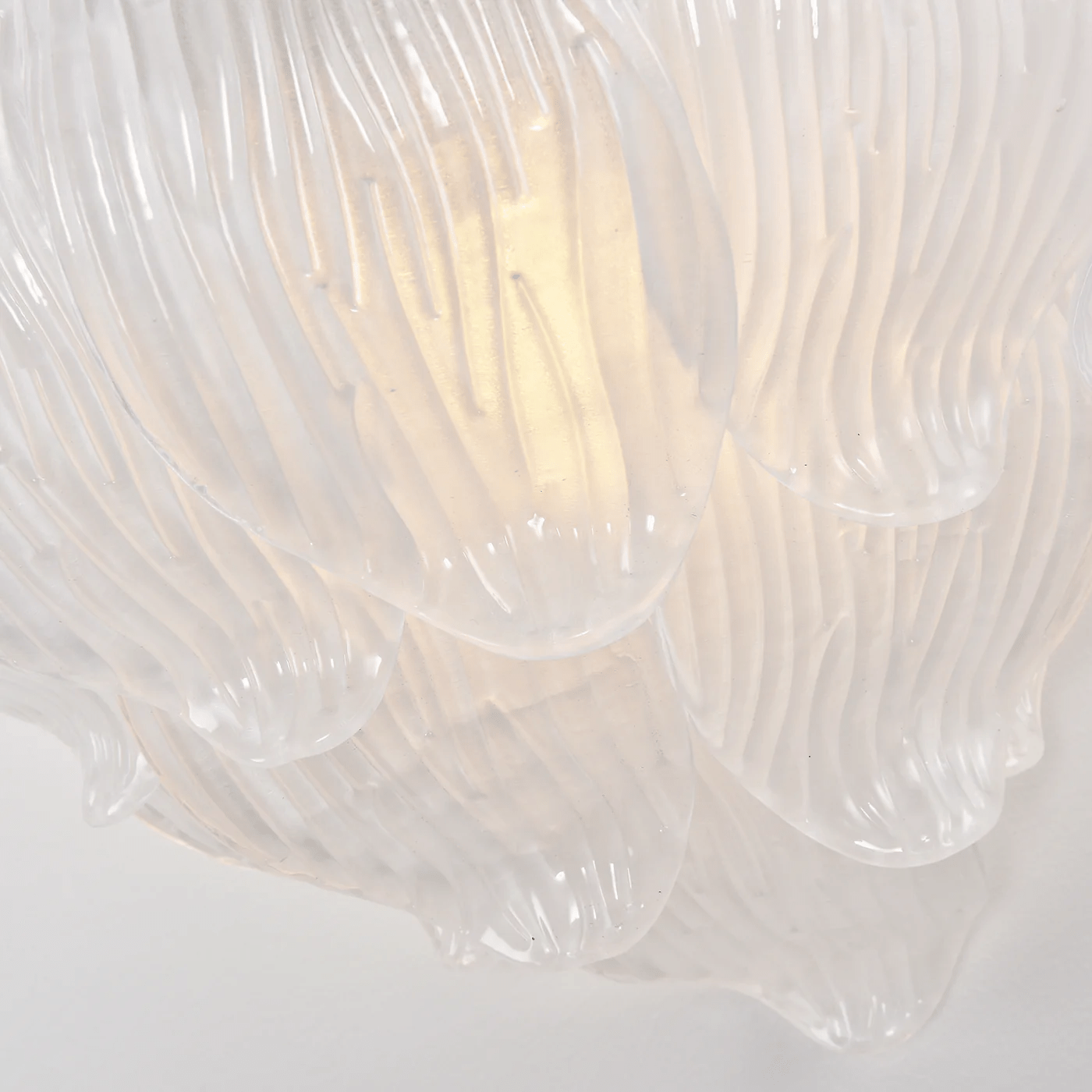 Aurora Wall Lamp Murano Glass Petal Frosted Cascading-Neutral Decor