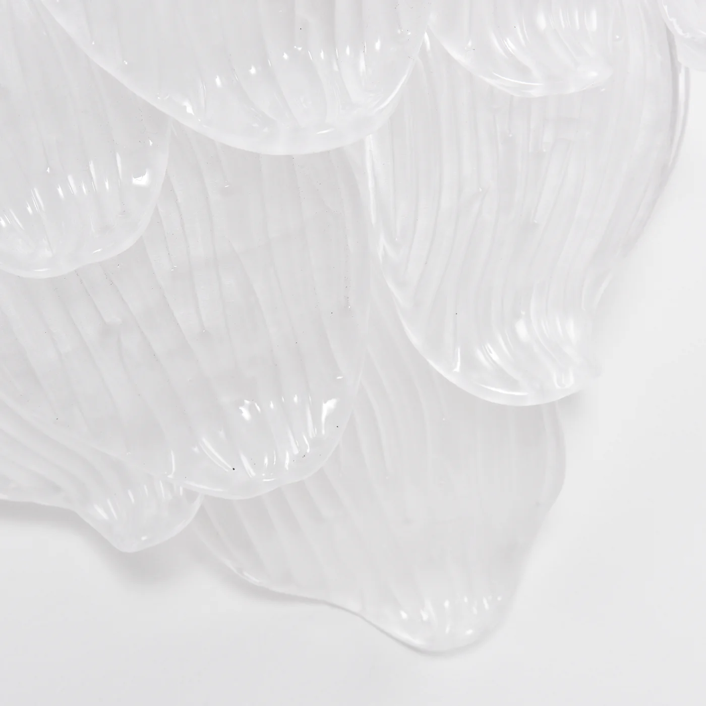 Aurora Wall Lamp Murano Glass Petal Frosted Cascading-Neutral Decor