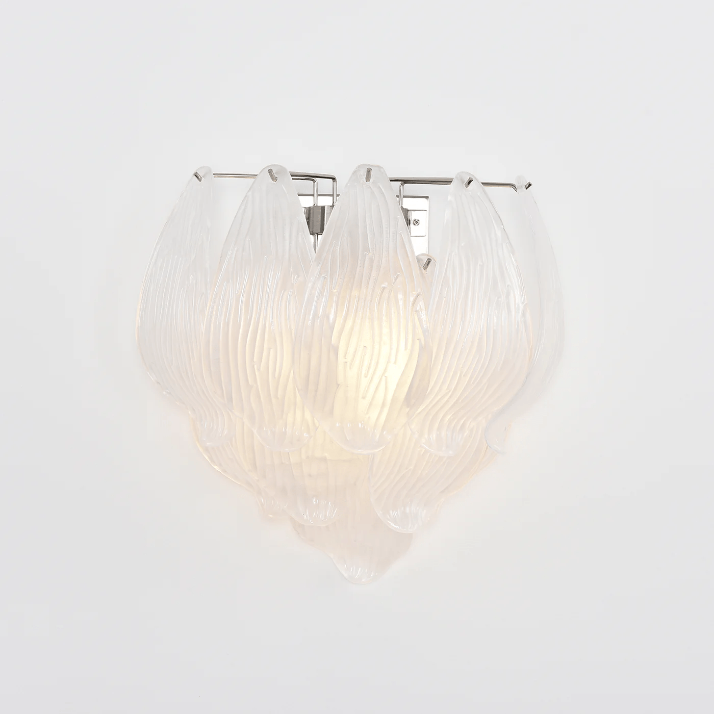 Aurora Wall Lamp Murano Glass Petal Frosted Cascading-Neutral Decor