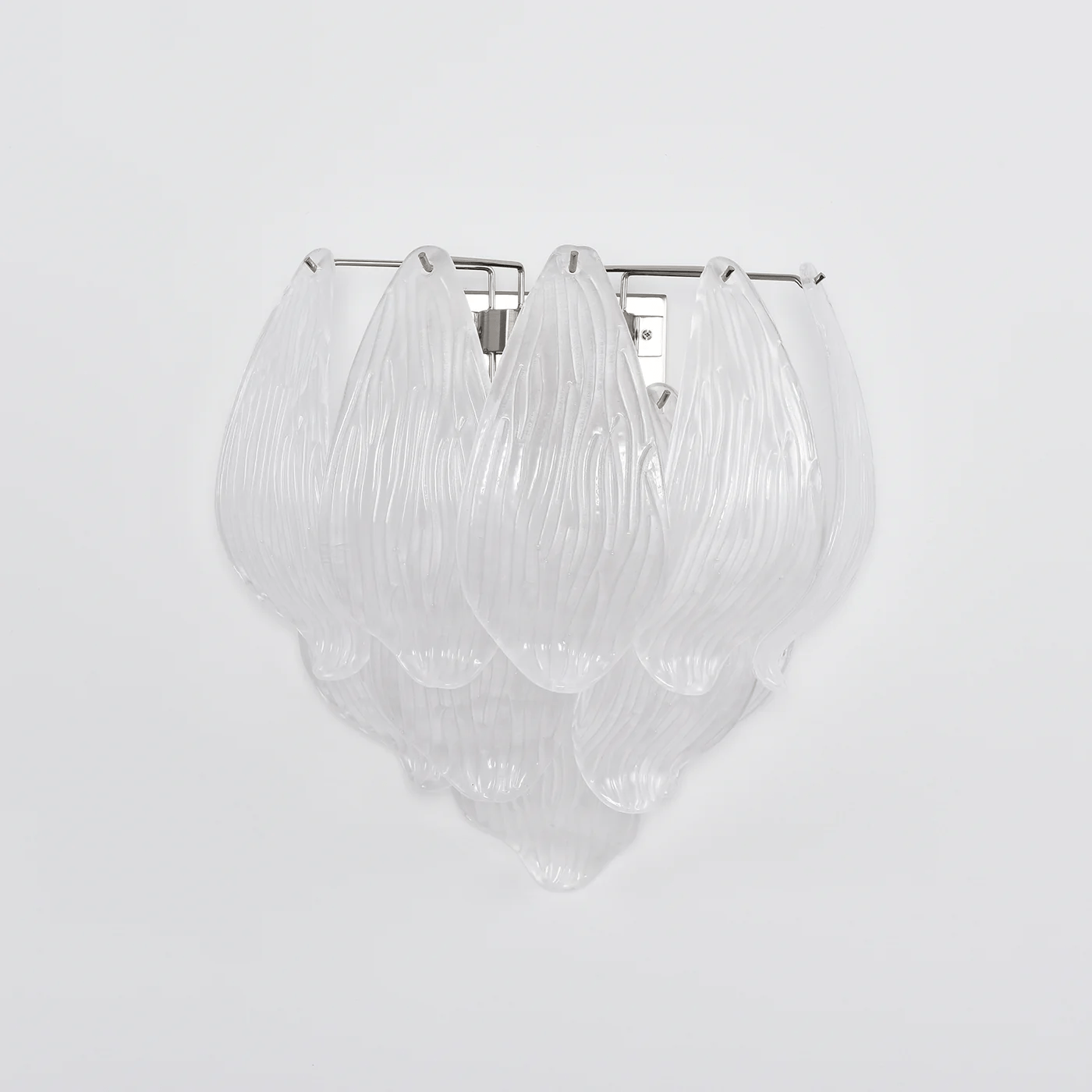 Aurora Wall Lamp Murano Glass Petal Frosted Cascading-Neutral Decor