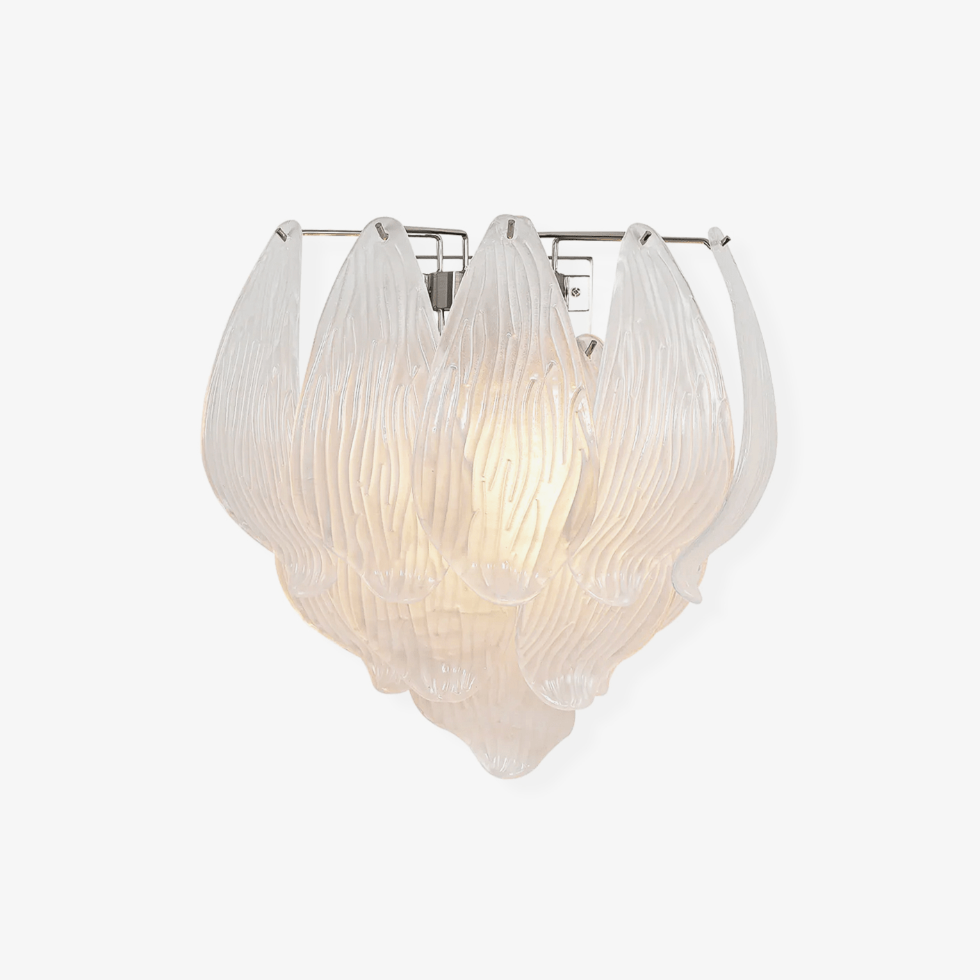 Aurora Wall Lamp Murano Glass Petal Frosted Cascading-Neutral Decor
