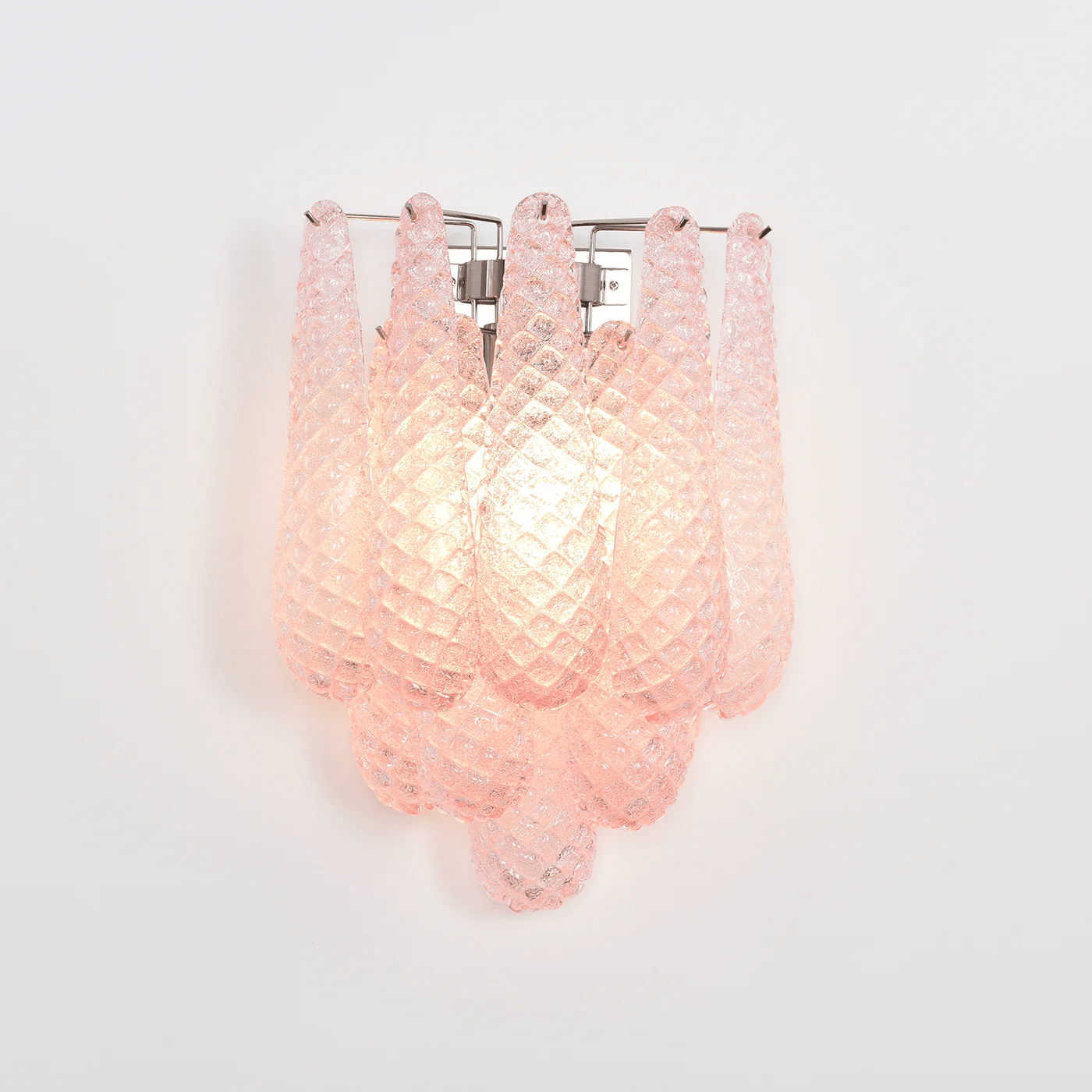 Aurora Wall Lamp Pink Teardrop Glass Floral Artistic-Neutral Decor
