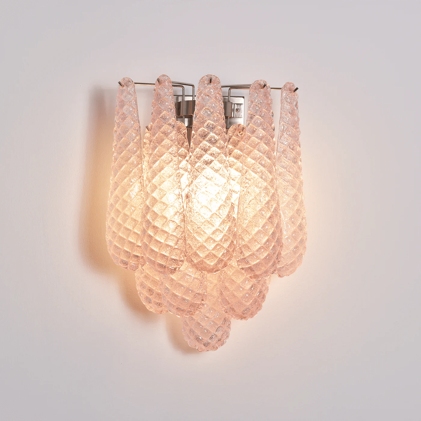 Aurora Wall Lamp Pink Teardrop Glass Floral Artistic-Neutral Decor