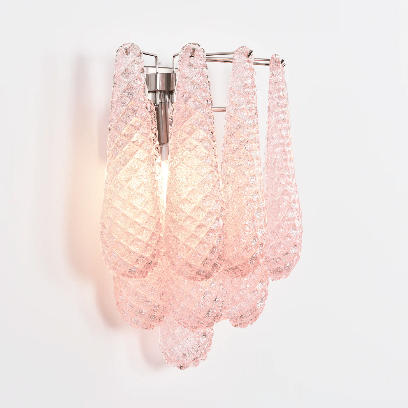 Aurora Wall Lamp Pink Teardrop Glass Floral Artistic-Neutral Decor