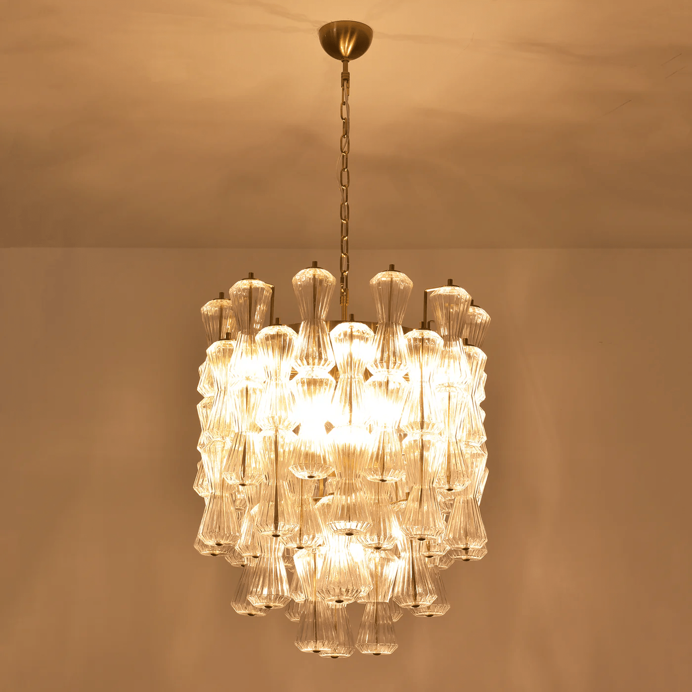 Aurora Chandelier Murano Glass Floral Cascade-Neutral Decor
