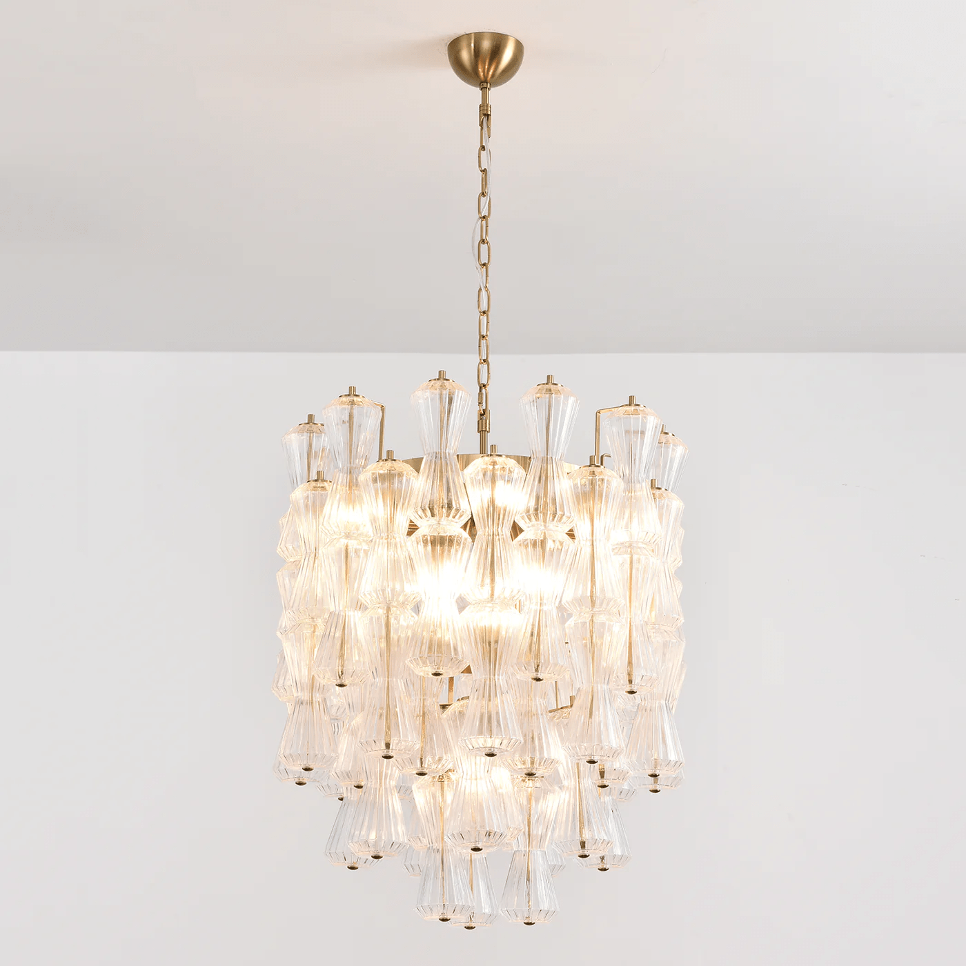 Aurora Chandelier Murano Glass Floral Cascade-Neutral Decor