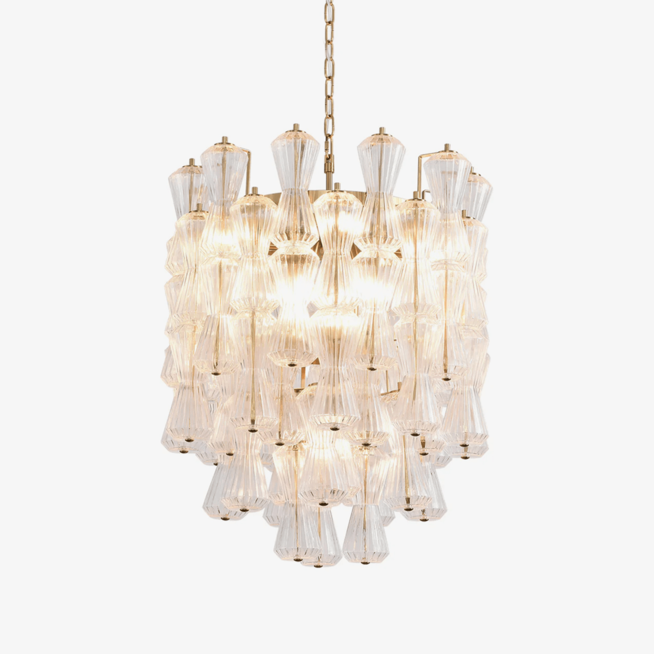 Aurora Chandelier Murano Glass Floral Cascade-Neutral Decor