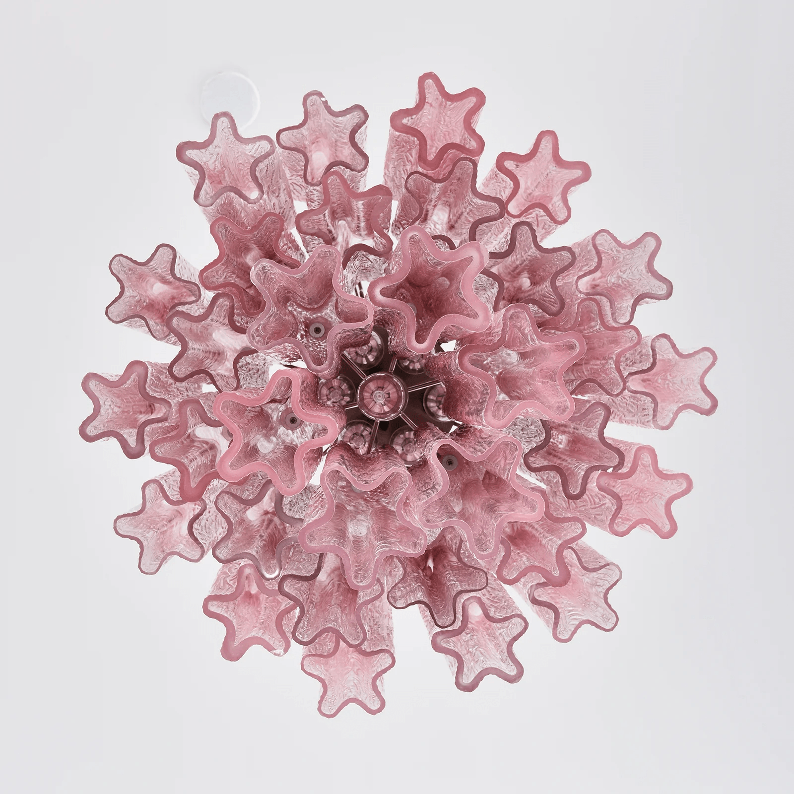 Aurora Chandelier Rose Gradient Murano Glass Tiered-Neutral Decor