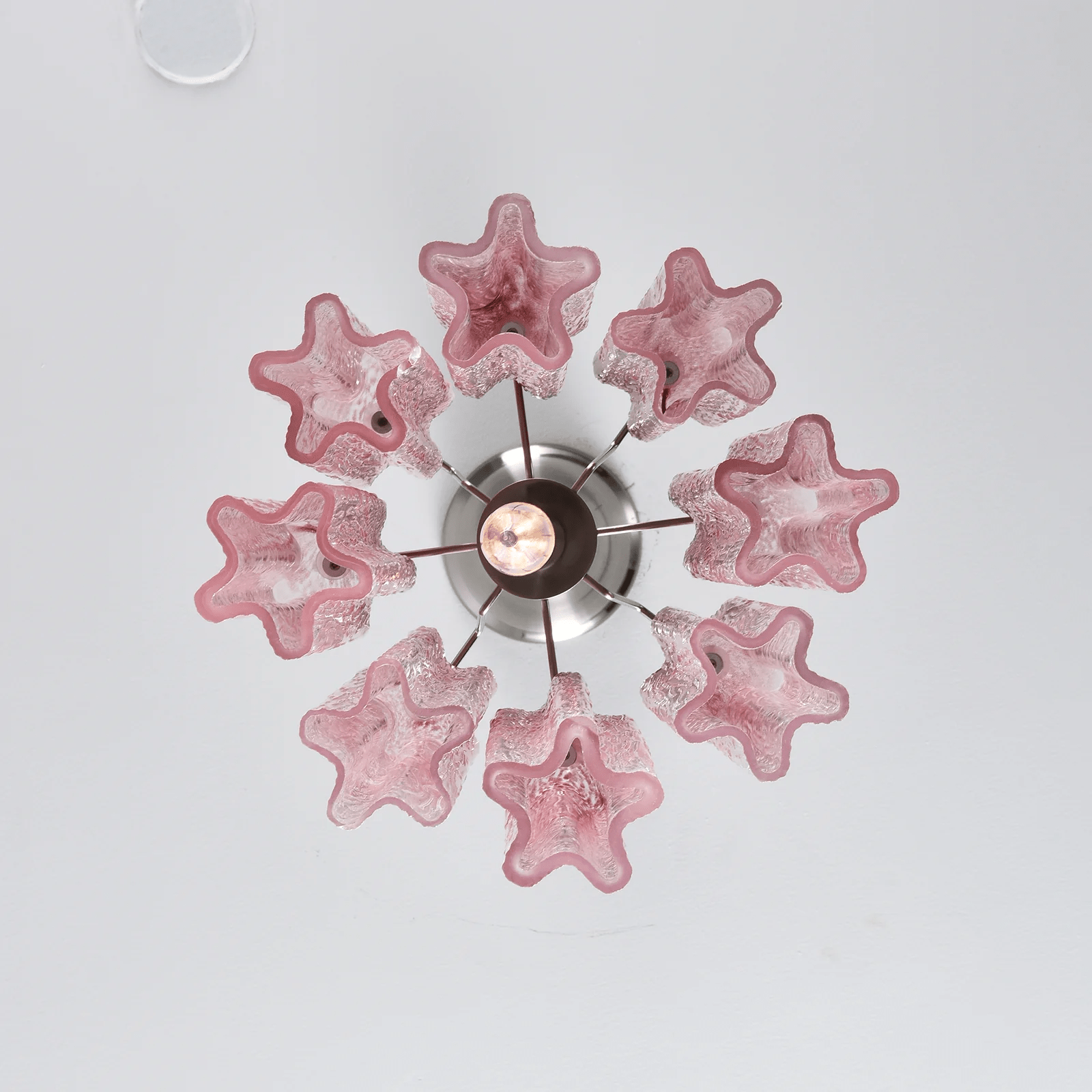 Aurora Chandelier Pink Gradient Murano Glass-Neutral Decor