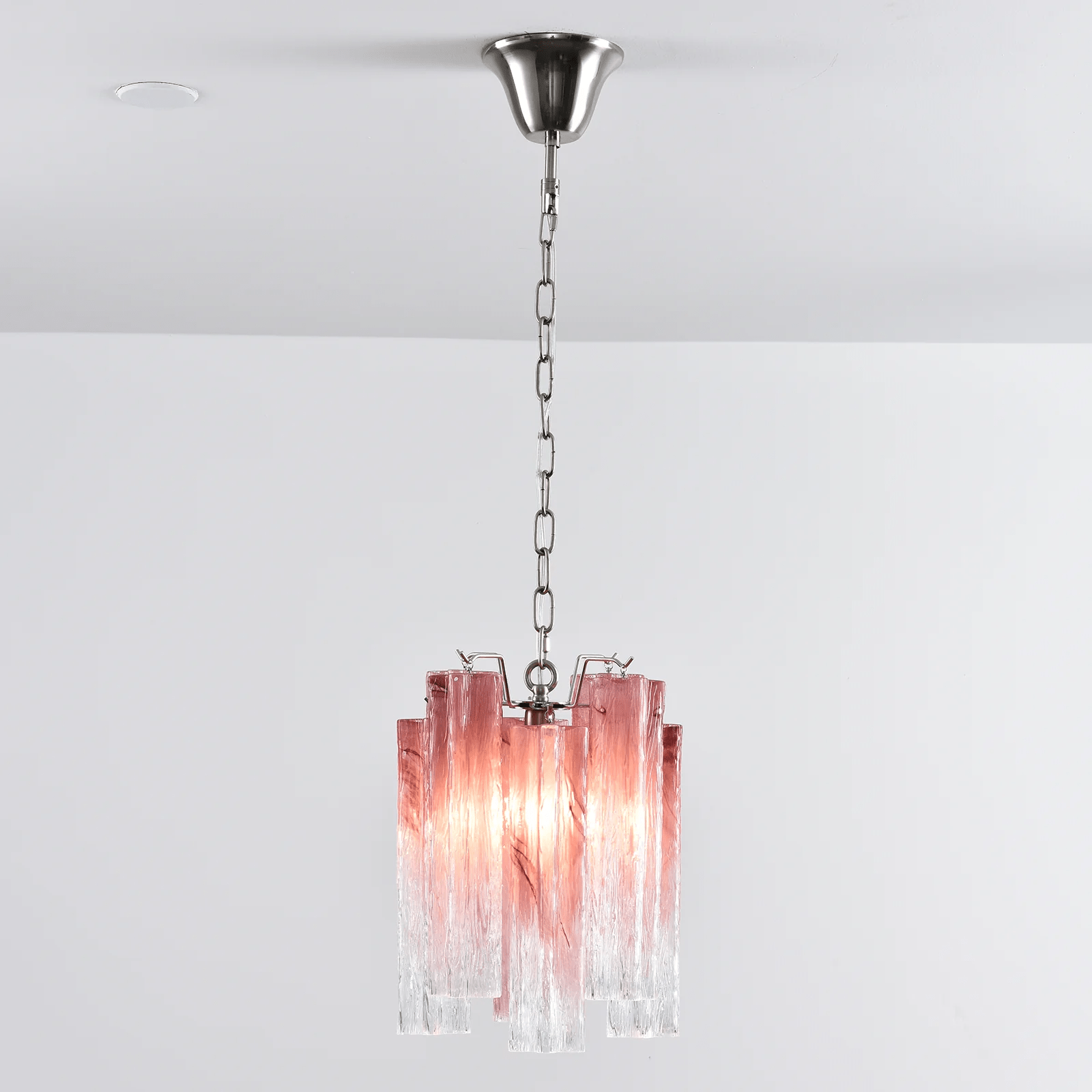 Aurora Chandelier Pink Gradient Murano Glass-Neutral Decor