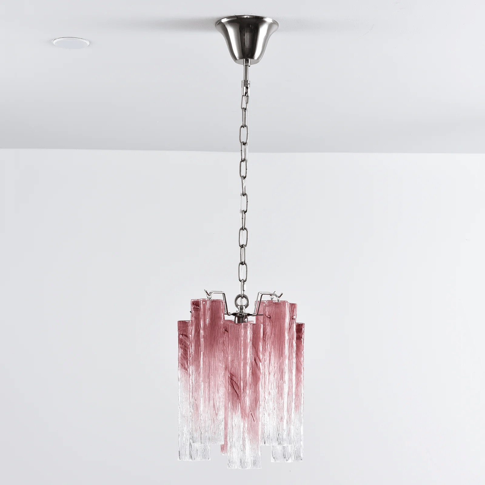 Aurora Chandelier Pink Gradient Murano Glass-Neutral Decor