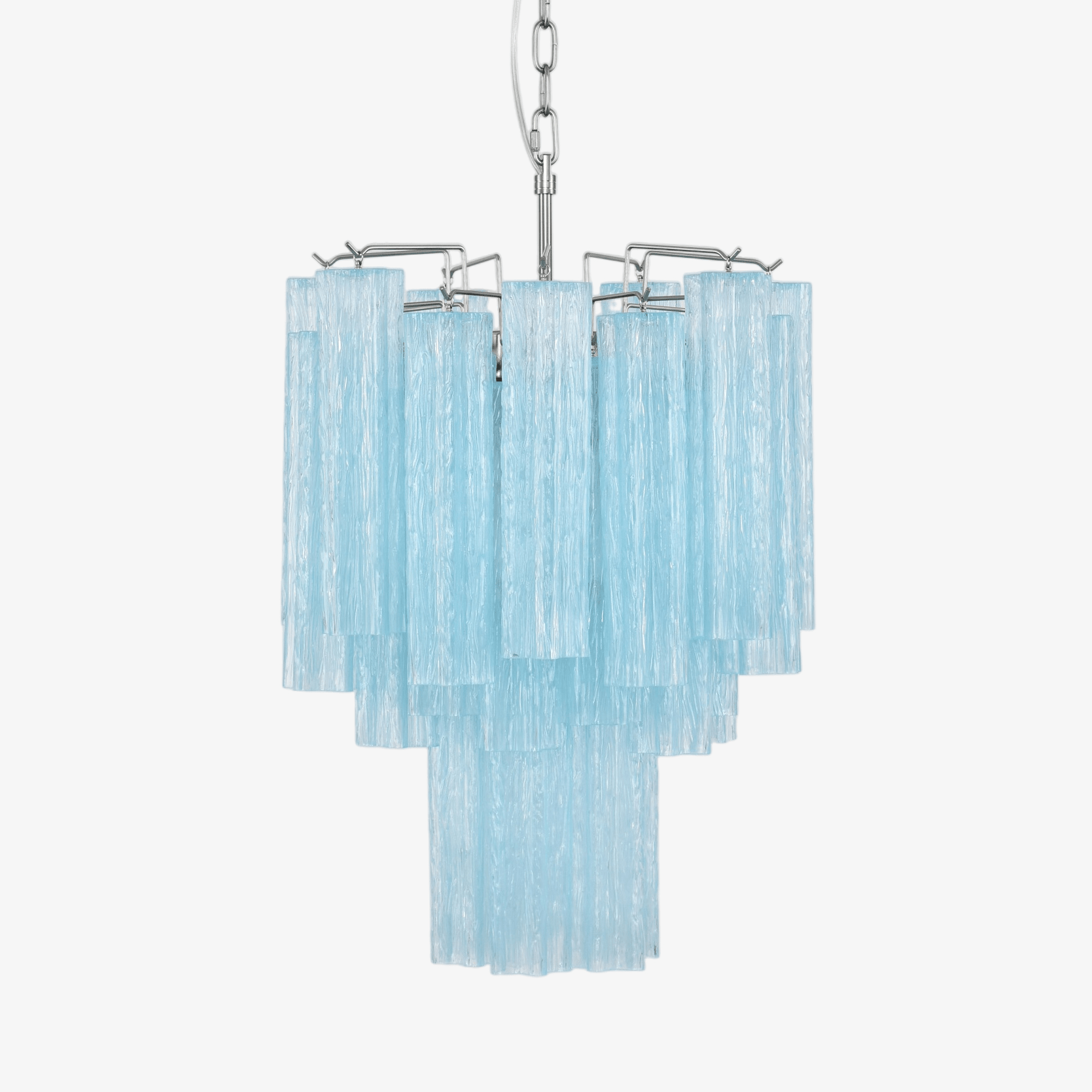 Celys Chandelier Azzura Murano Glass Tube Coastal-Neutral Decor