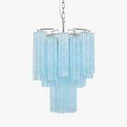 Celys Chandelier Azzura Murano Glass Tube Coastal-Neutral Decor